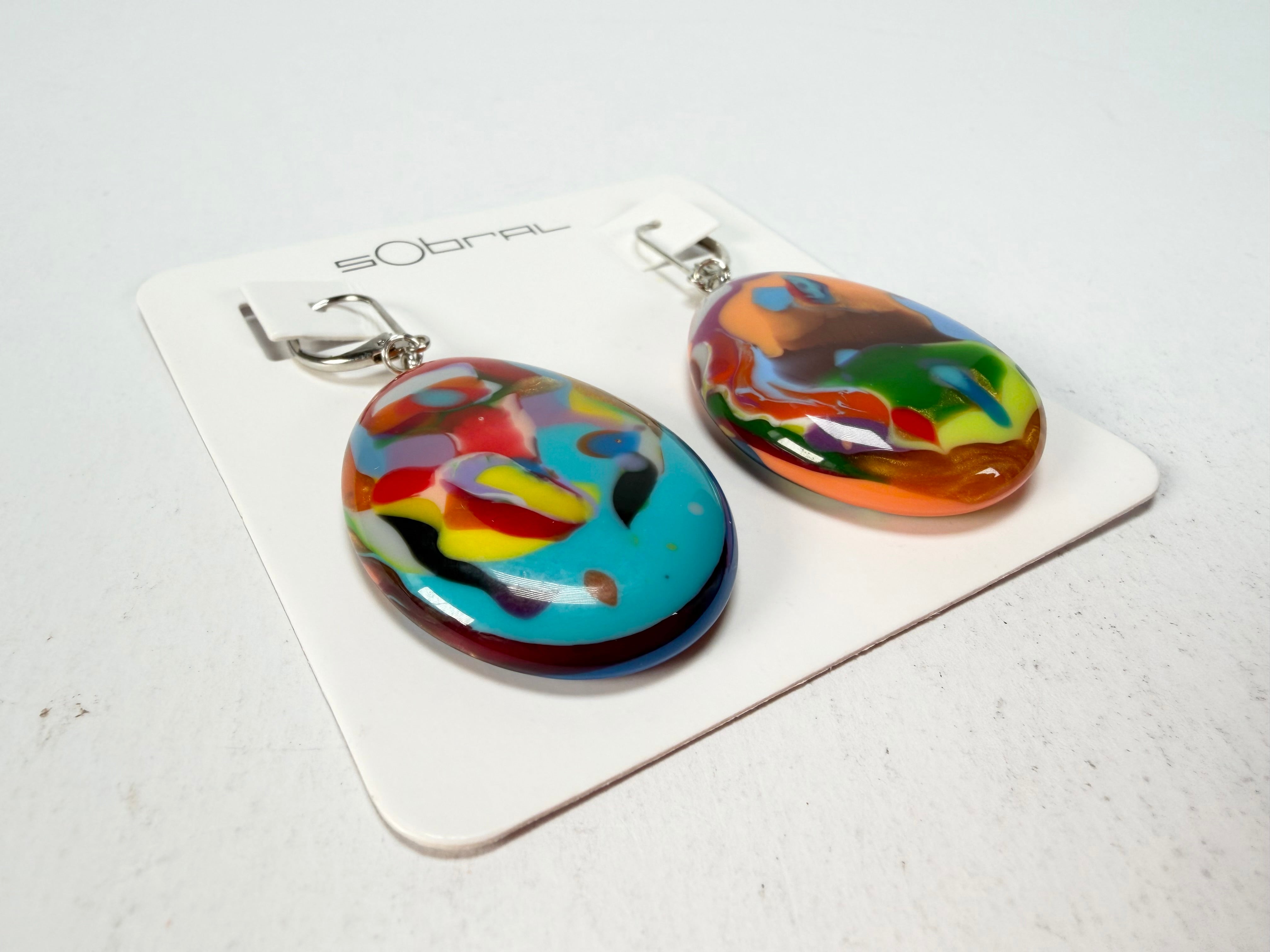 Sobral - Multi-Colour "Inusitado" K Resin Earrings ( 004195 )
