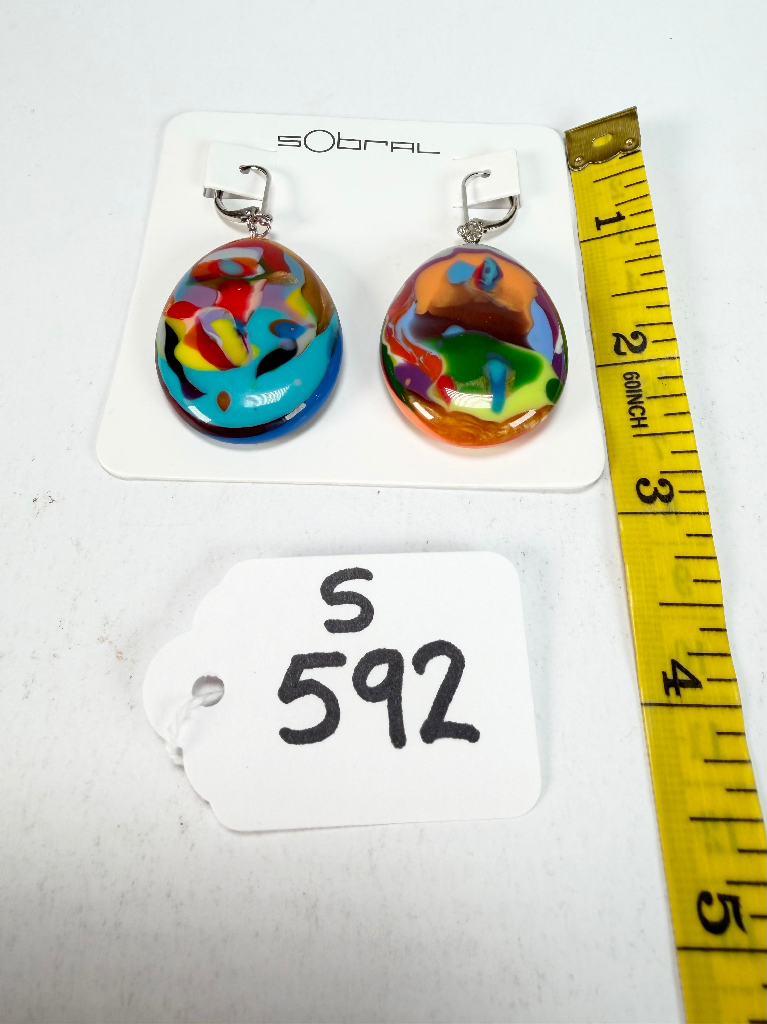 Sobral - Multi-Colour "Inusitado" K Resin Earrings ( 004195 )