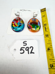 Sobral - Multi-Colour "Inusitado" K Resin Earrings ( 004195 )
