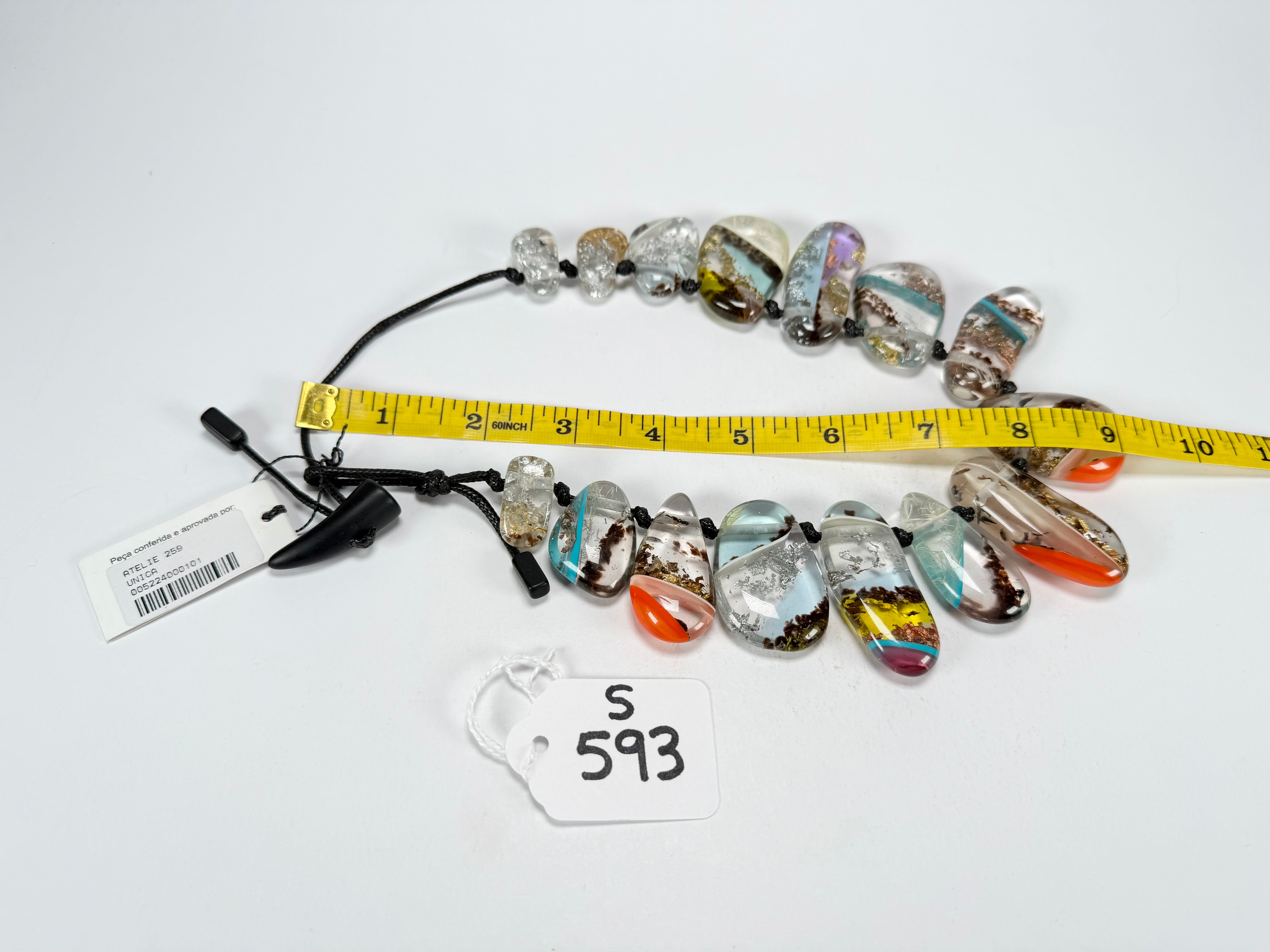 Sobral - Studio Creation "Monica" Crackle Effect Resin Necklace ( 000000 )