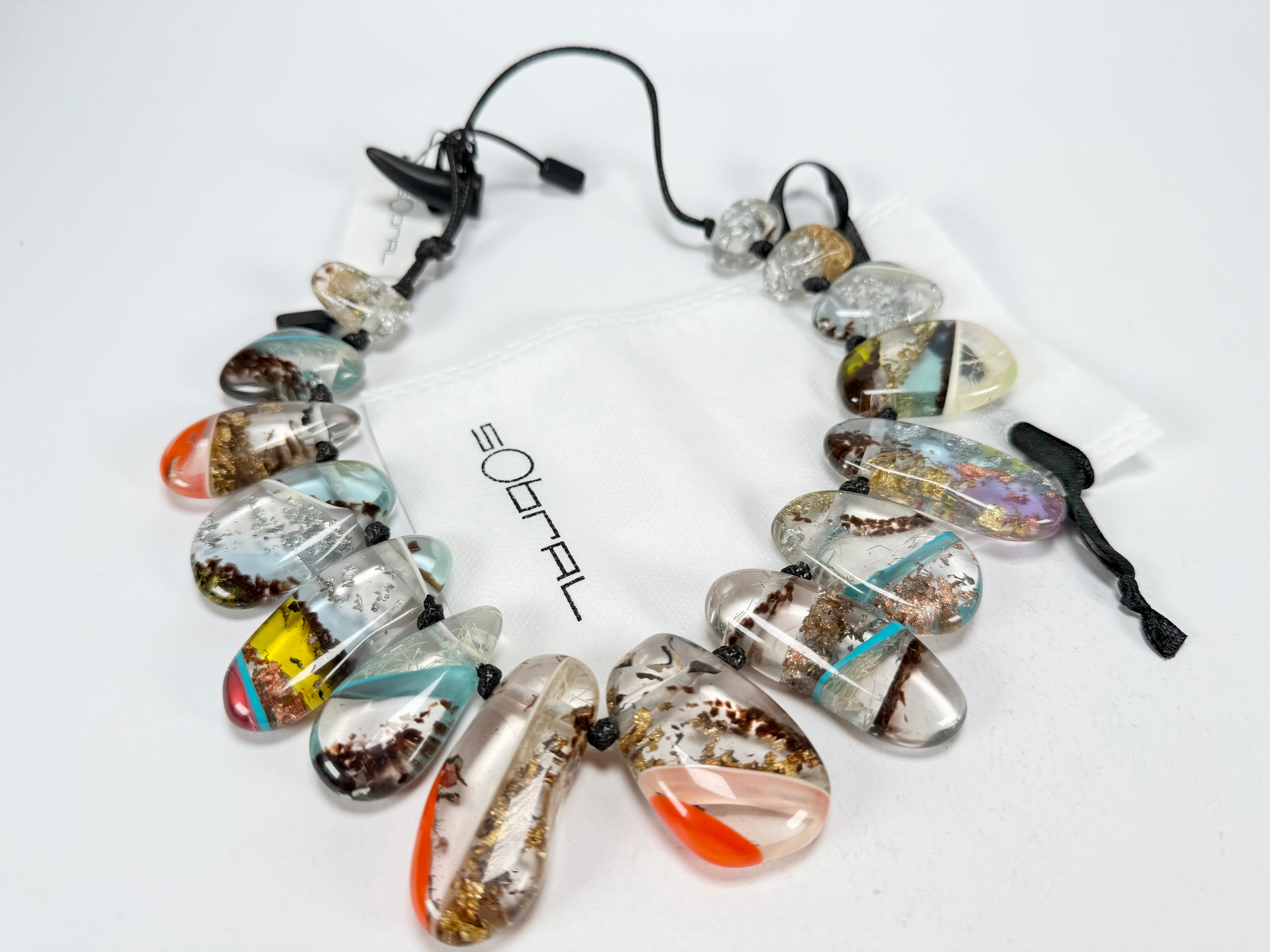 Sobral - Studio Creation "Monica" Crackle Effect Resin Necklace ( 000000 )