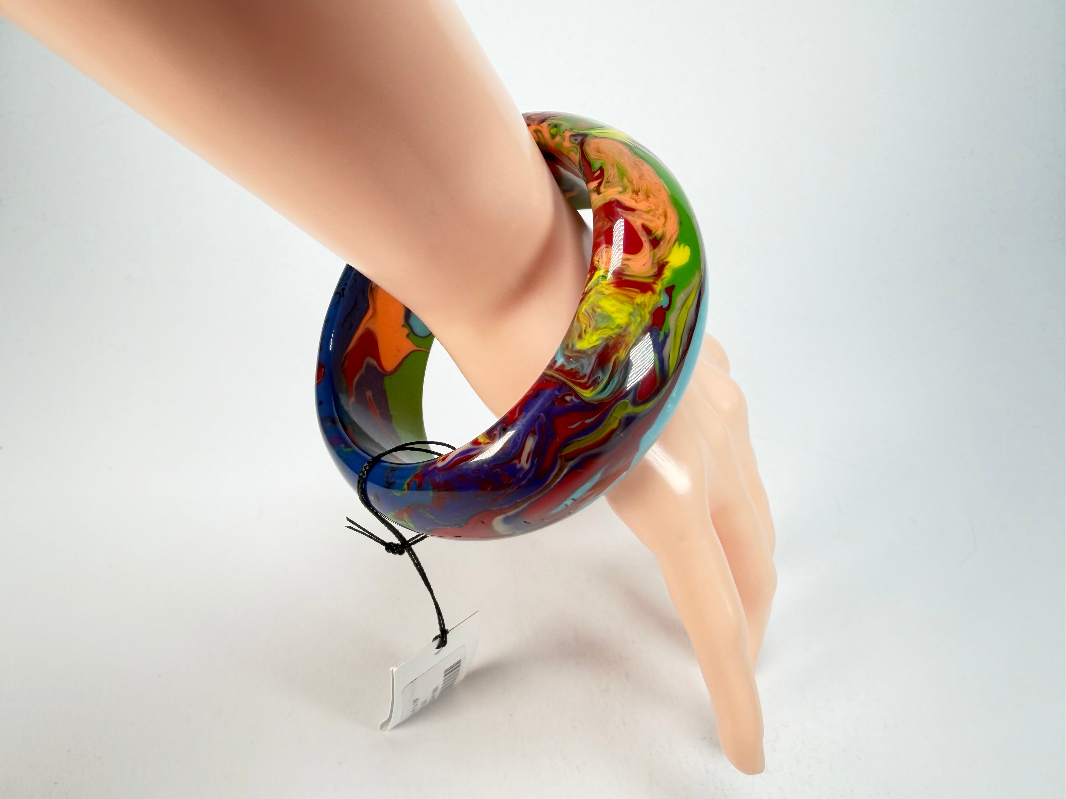Sobral - Multi-Colour "PB34 Pollock" Resin Solid Bangle ( 002444 )