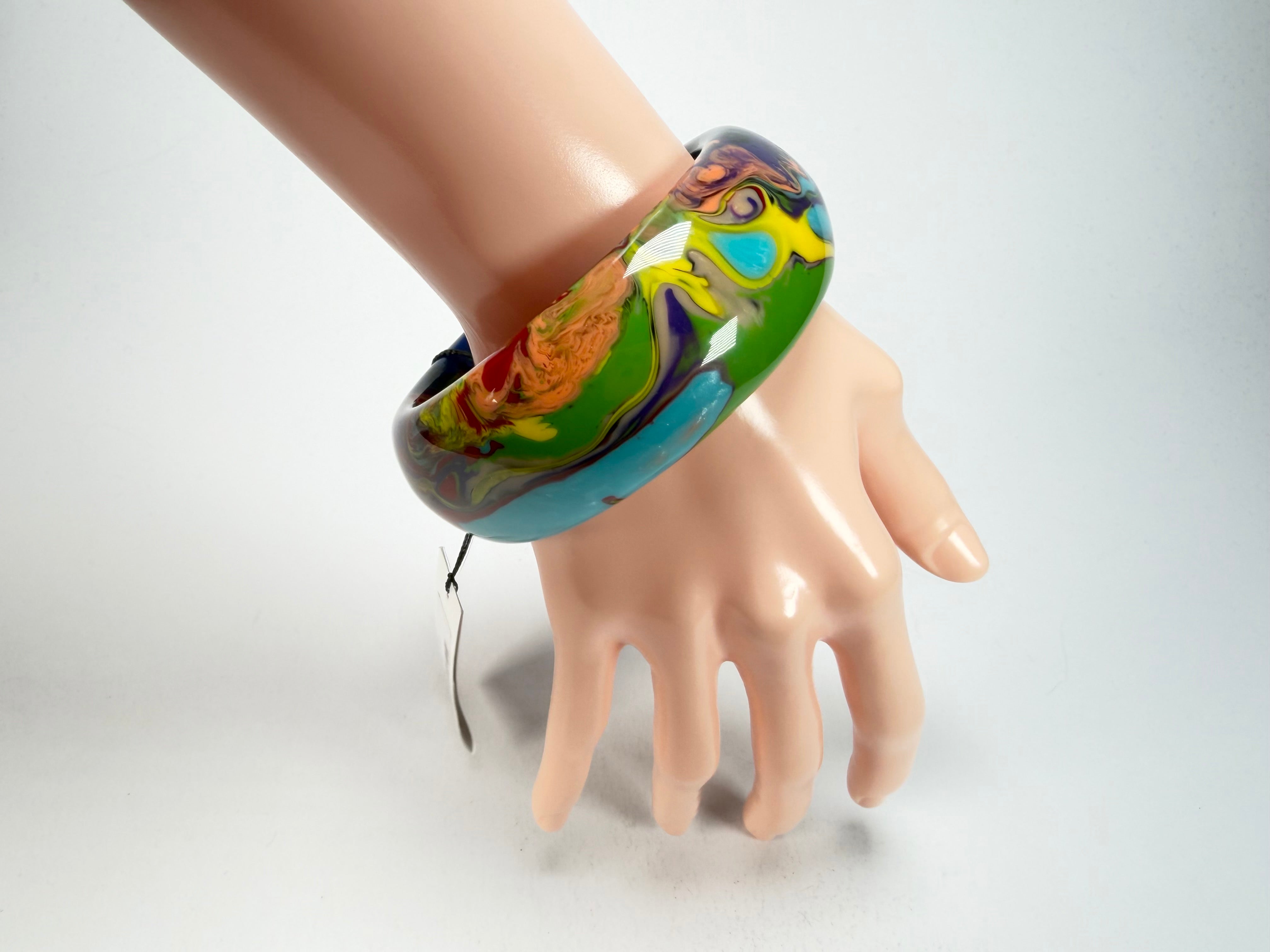 Sobral - Multi-Colour "PB34 Pollock" Resin Solid Bangle ( 002444 )