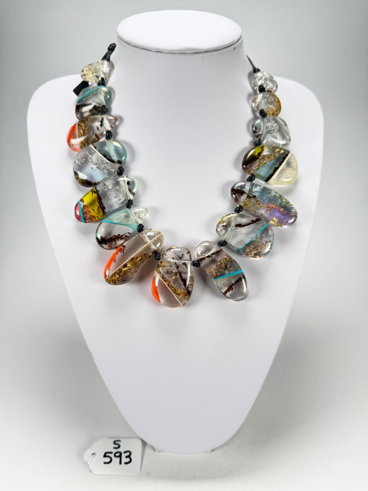 Sobral - Studio Creation "Monica" Crackle Effect Resin Necklace ( 000000 )