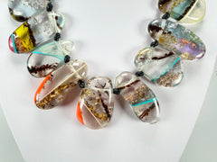 Sobral - Studio Creation "Monica" Crackle Effect Resin Necklace ( 000000 )