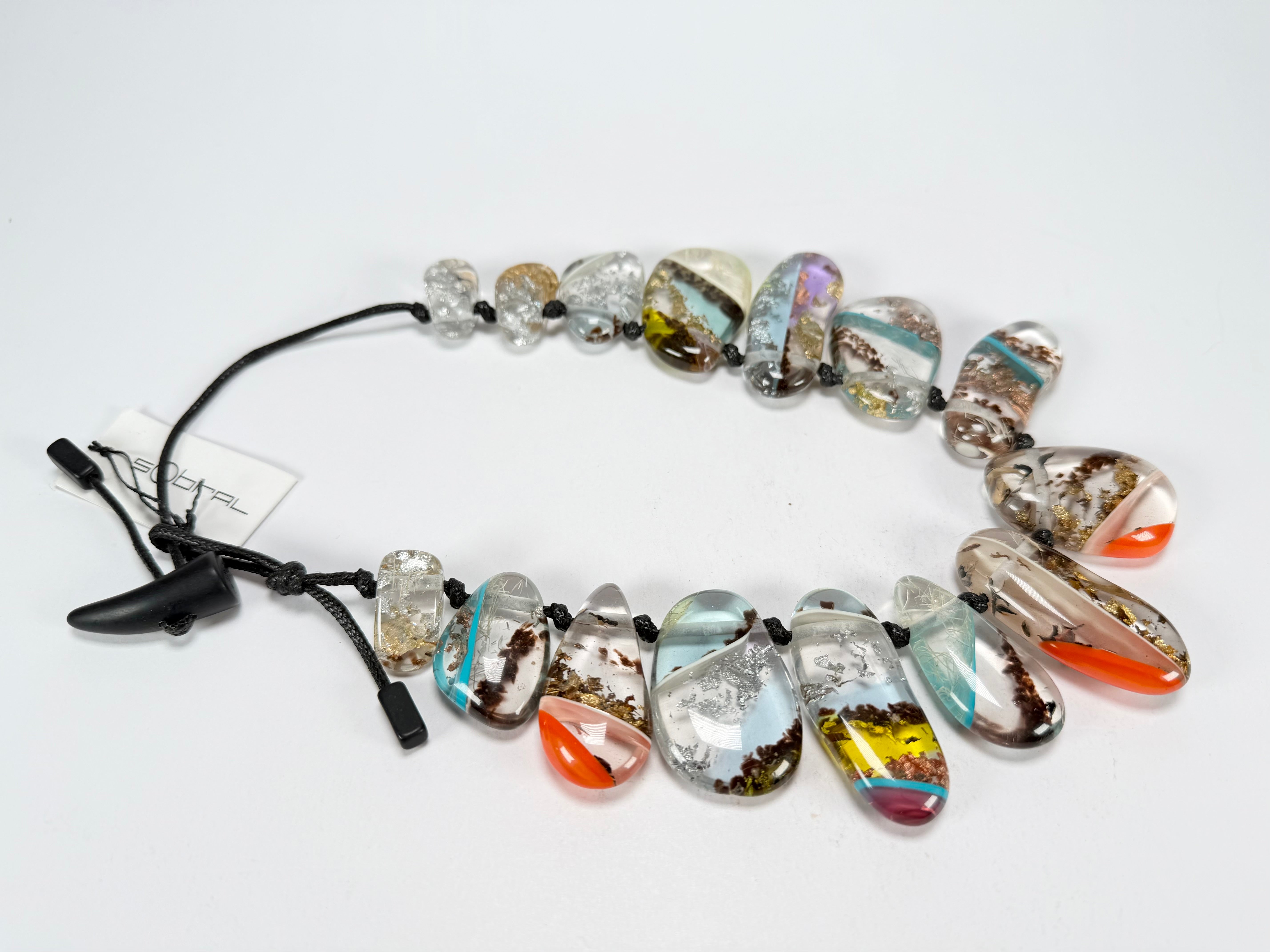 Sobral - Studio Creation "Monica" Crackle Effect Resin Necklace ( 000000 )