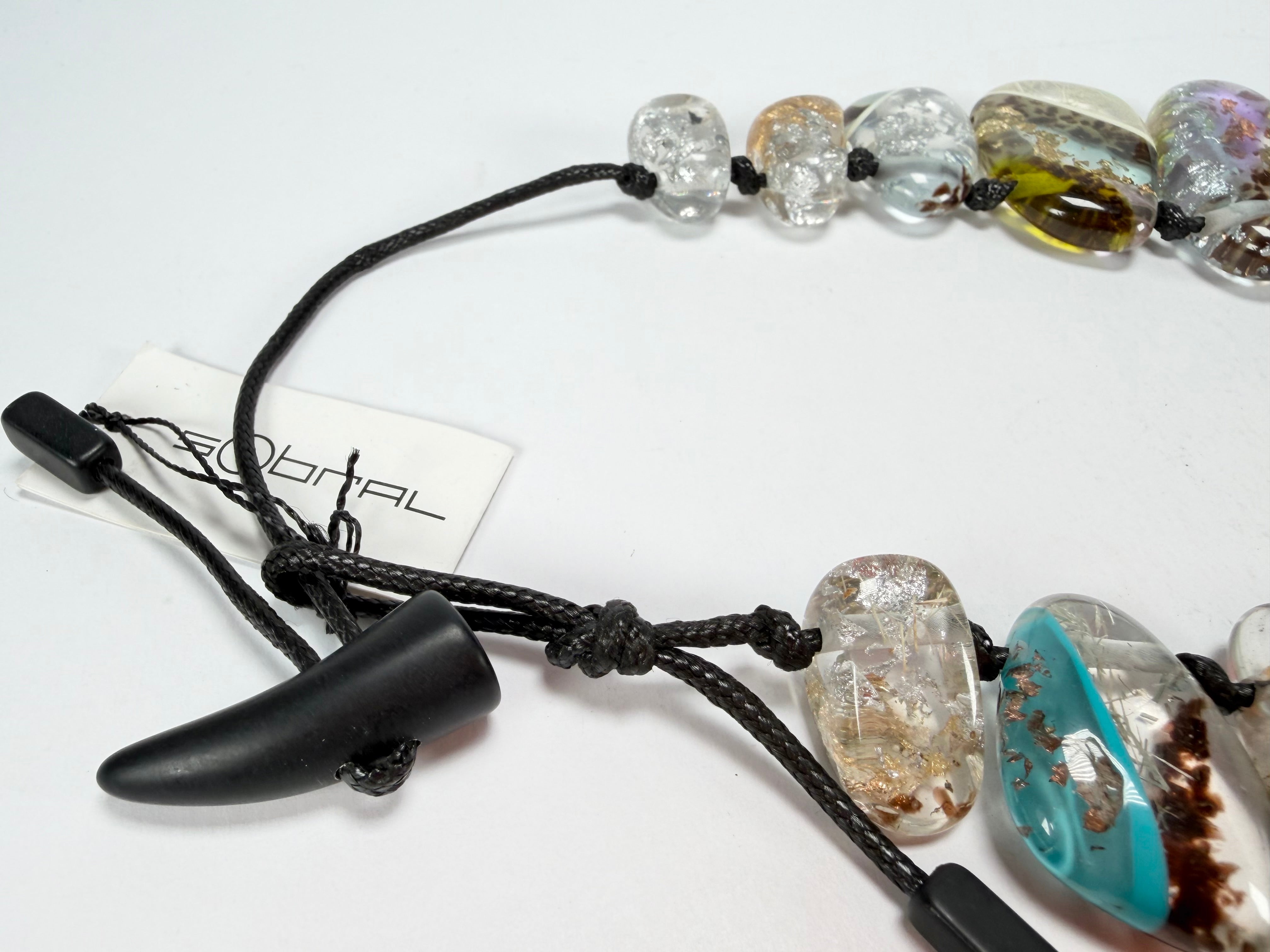 Sobral - Studio Creation "Monica" Crackle Effect Resin Necklace ( 000000 )