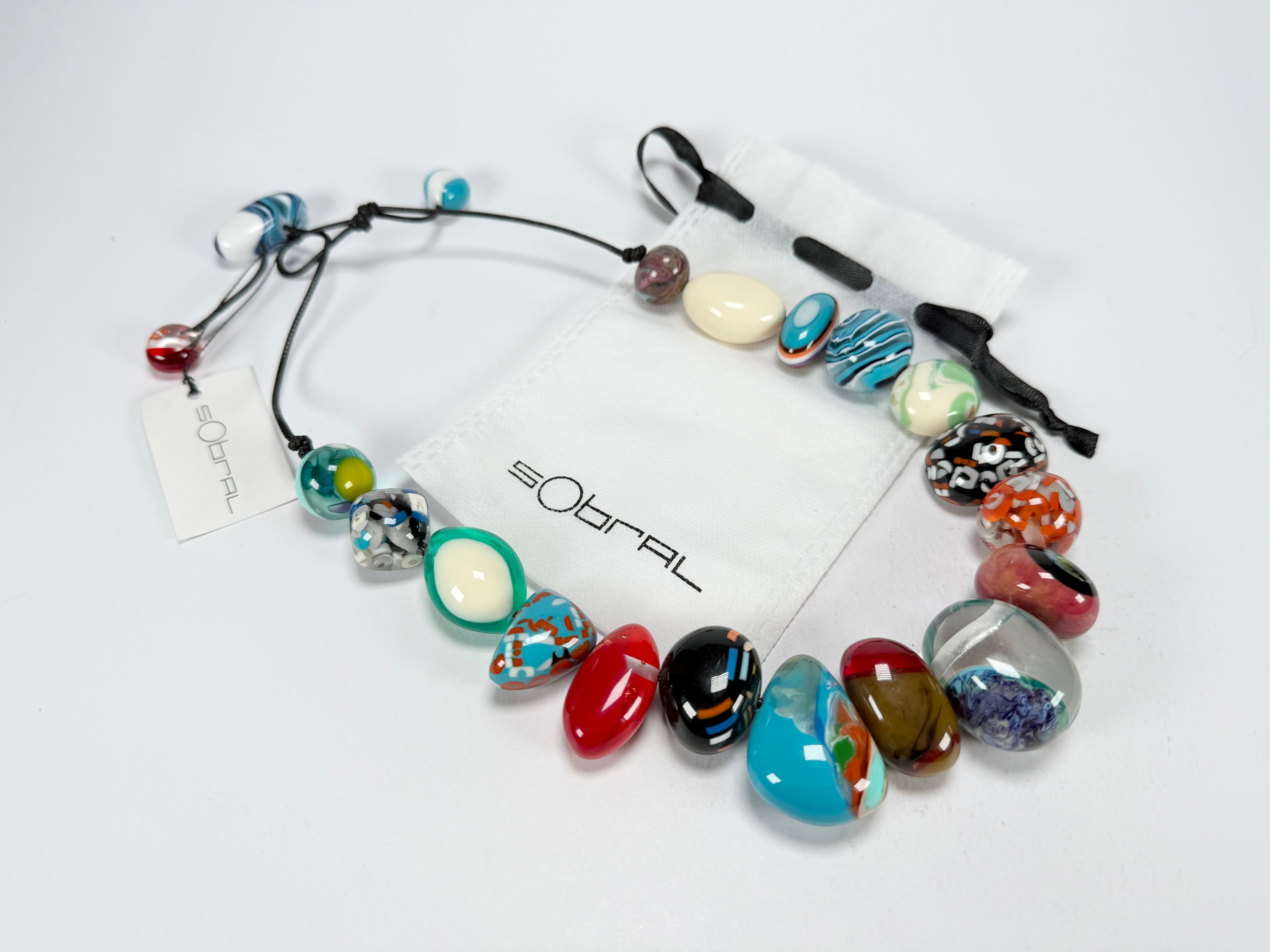 Sobral - Multi-Colour "Pebbles" Studio Creation Resin Necklace ( 000000 )
