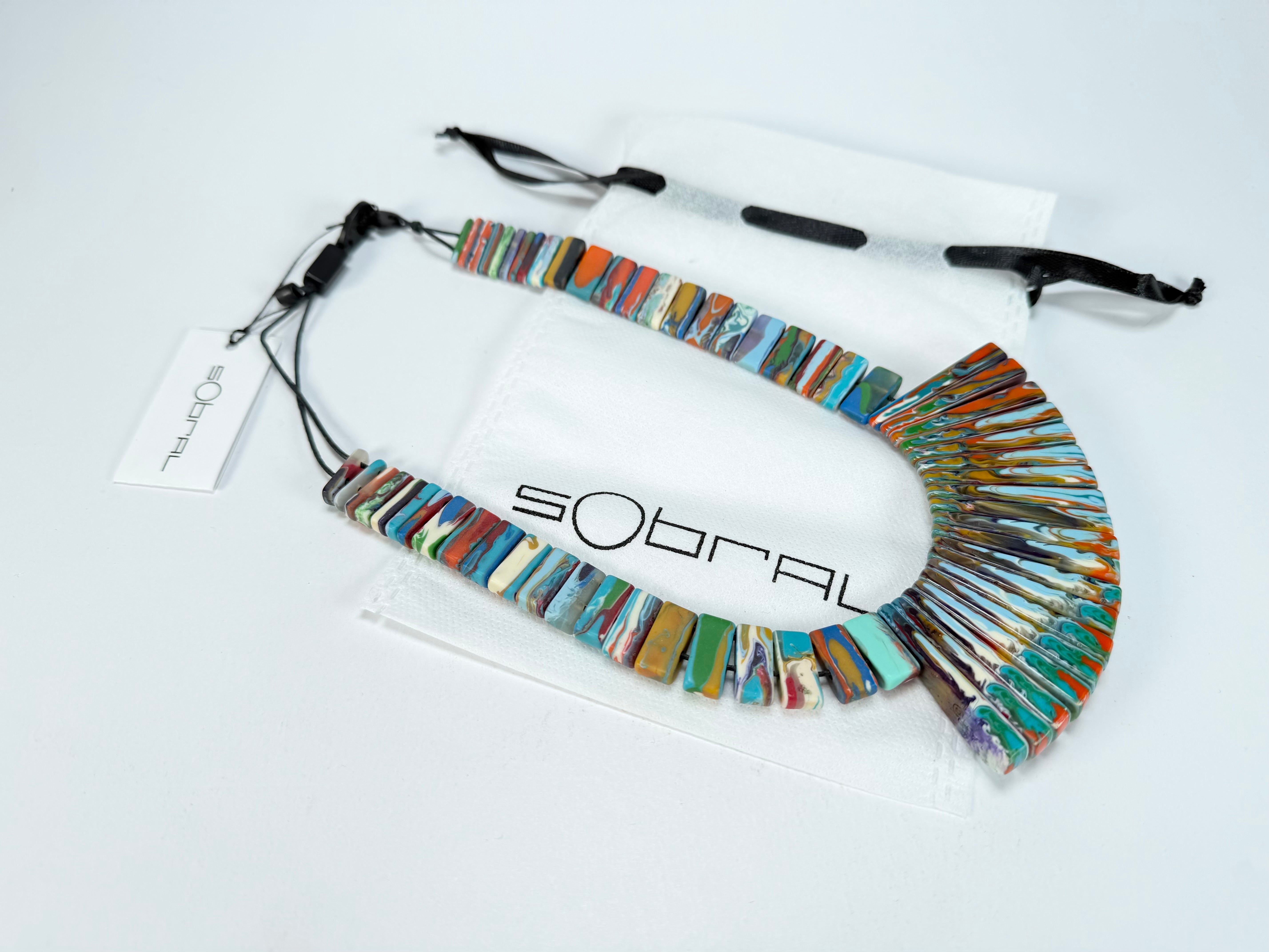 Sobral - Multi-Colour "Ticuna" Pollock Resin Necklace ( 004869 )