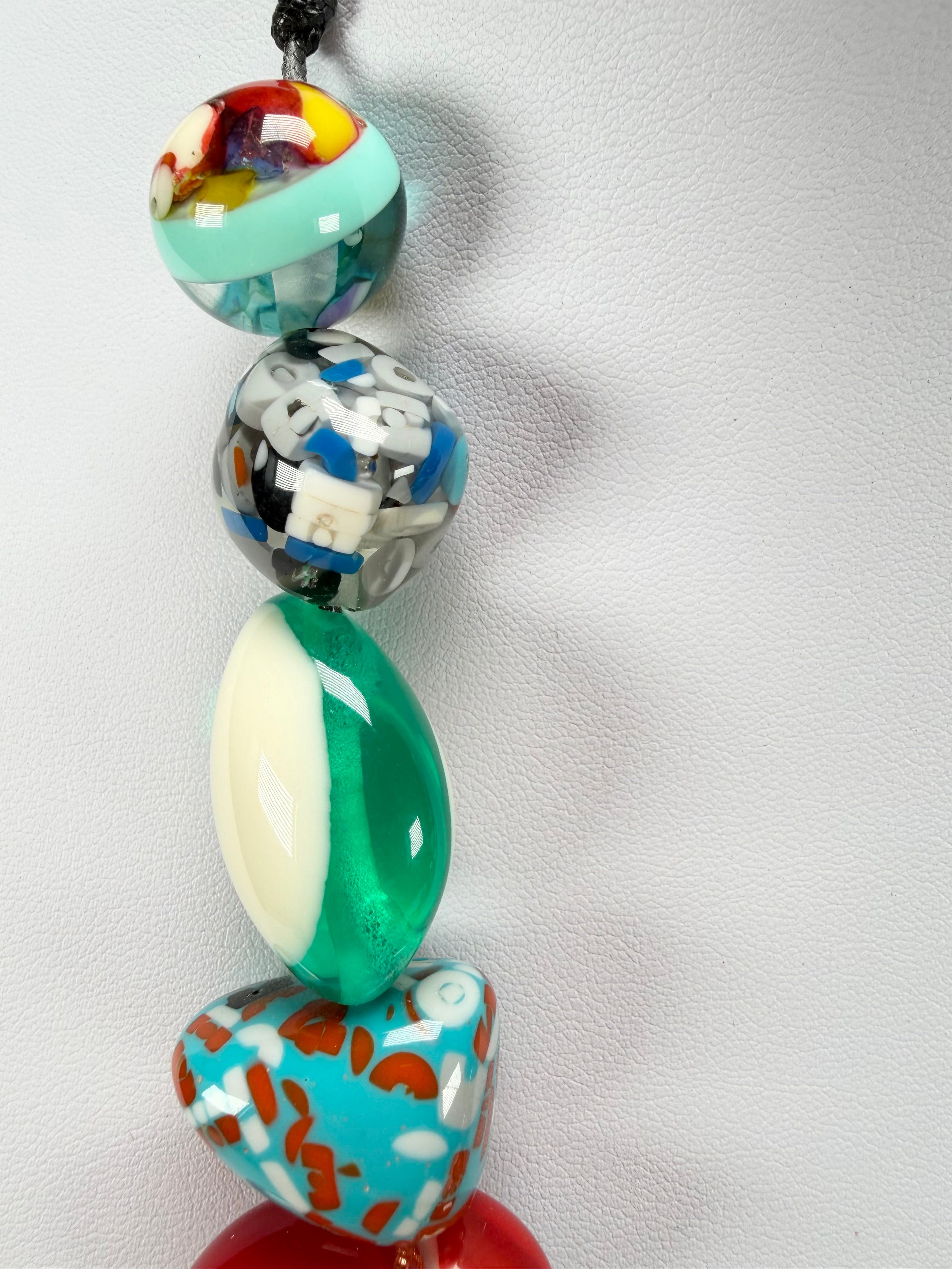 Sobral - Multi-Colour "Pebbles" Studio Creation Resin Necklace ( 000000 )