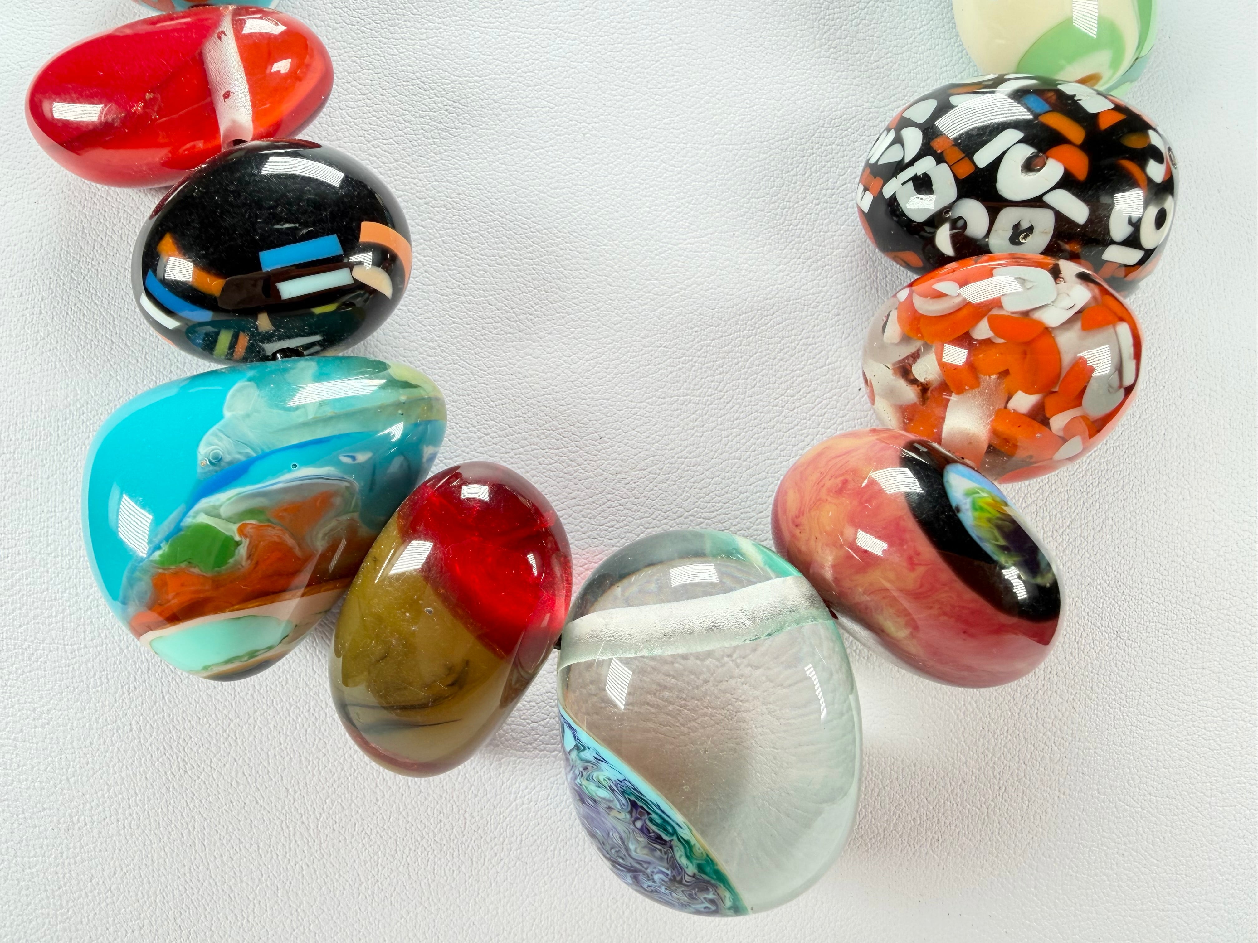 Sobral - Multi-Colour "Pebbles" Studio Creation Resin Necklace ( 000000 )