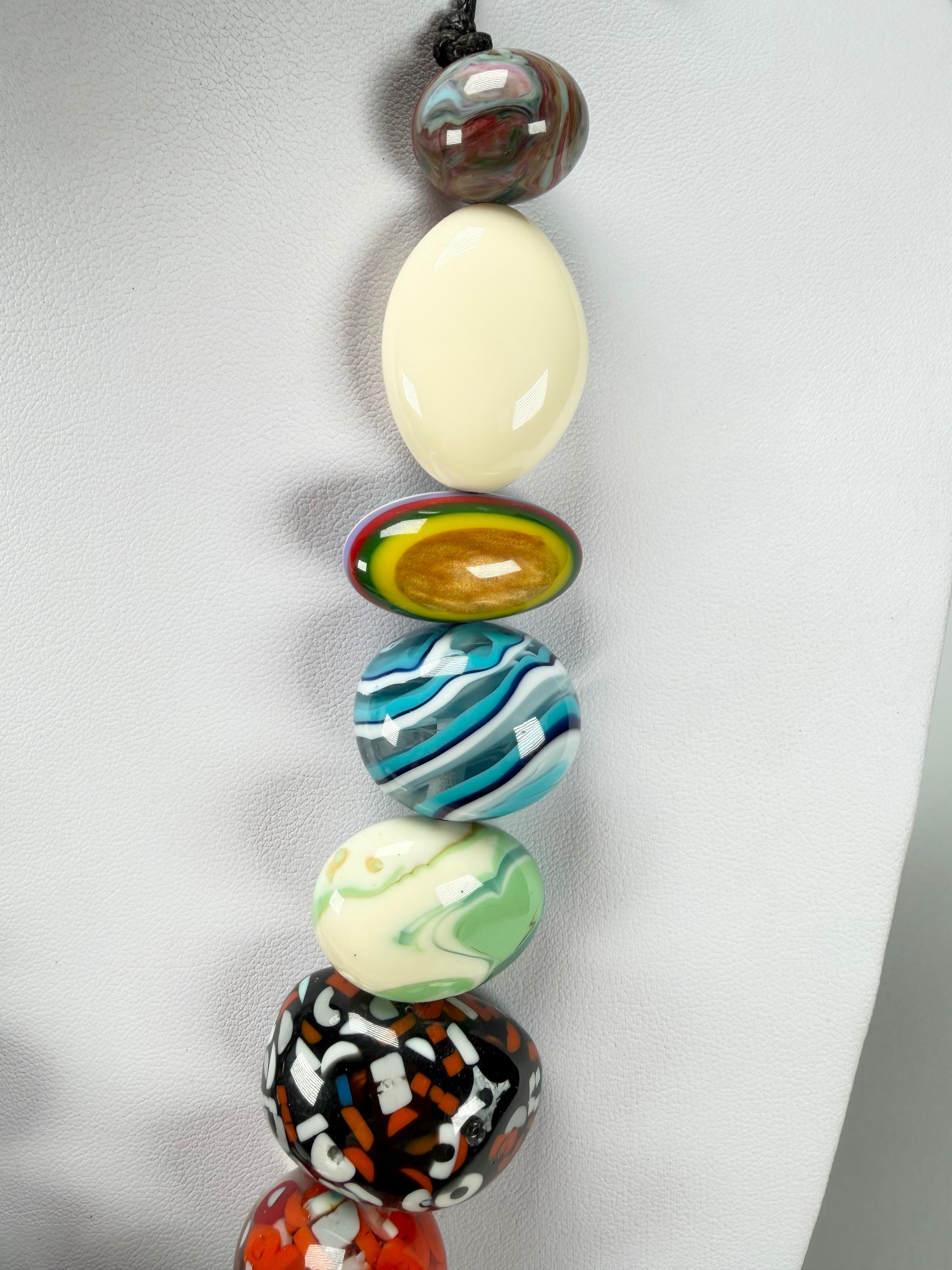 Sobral - Multi-Colour "Pebbles" Studio Creation Resin Necklace ( 000000 )