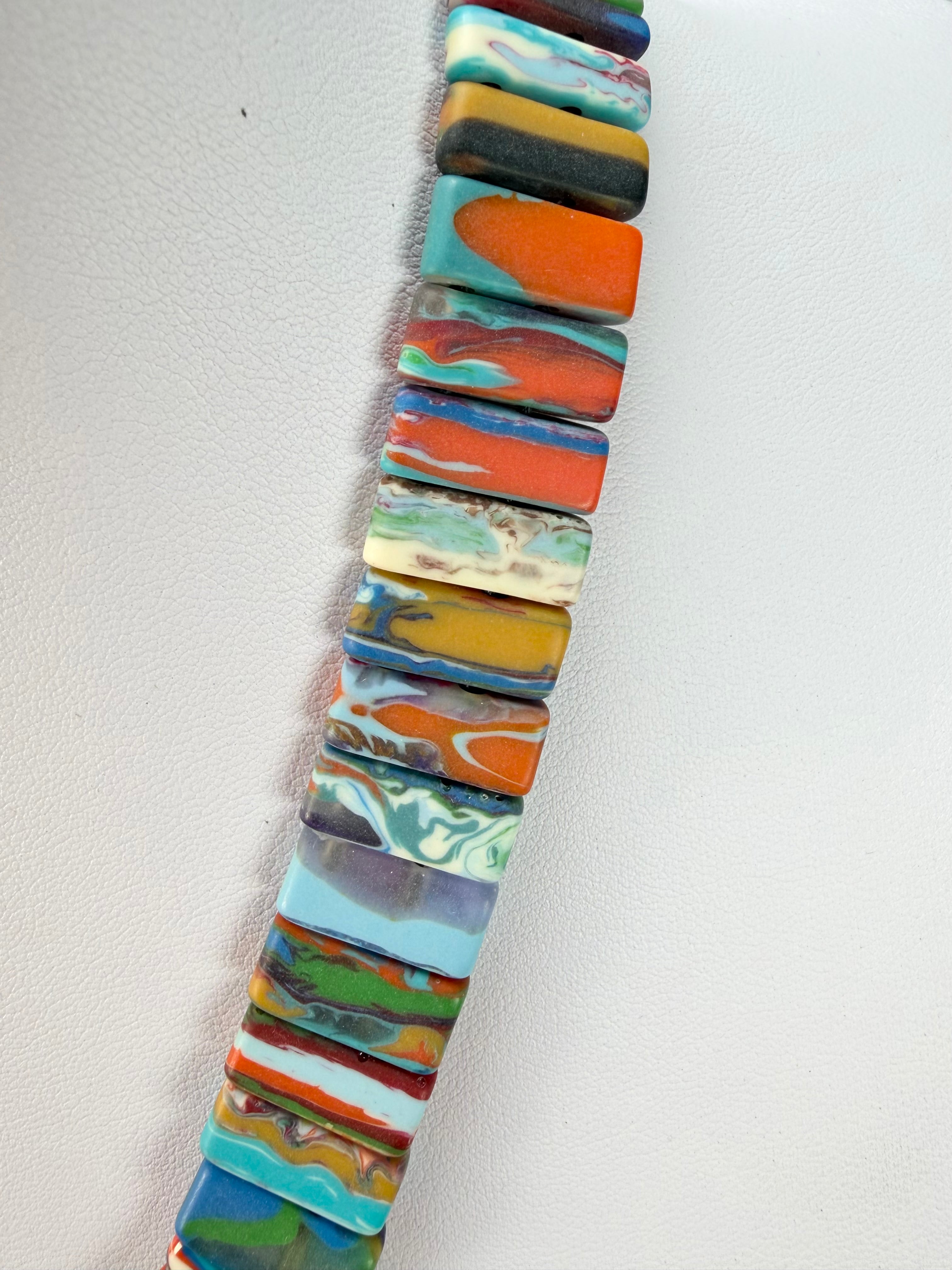 Sobral - Multi-Colour "Ticuna" Pollock Resin Necklace ( 004869 )