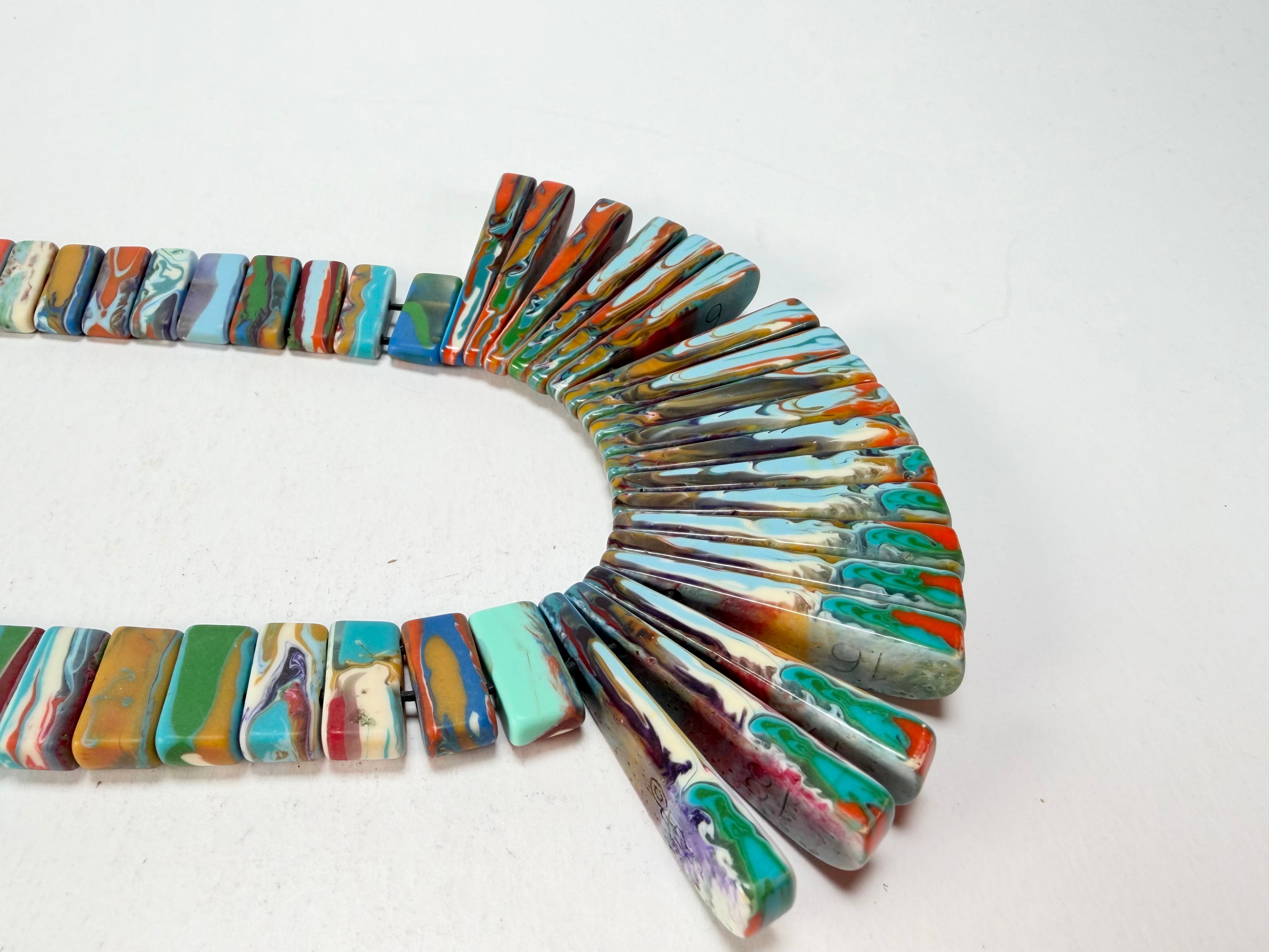 Sobral - Multi-Colour "Ticuna" Pollock Resin Necklace ( 004869 )