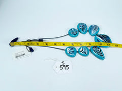 Sobral - Studio Creation "Aqua Zebra Print" Resin Necklace ( 000000 )