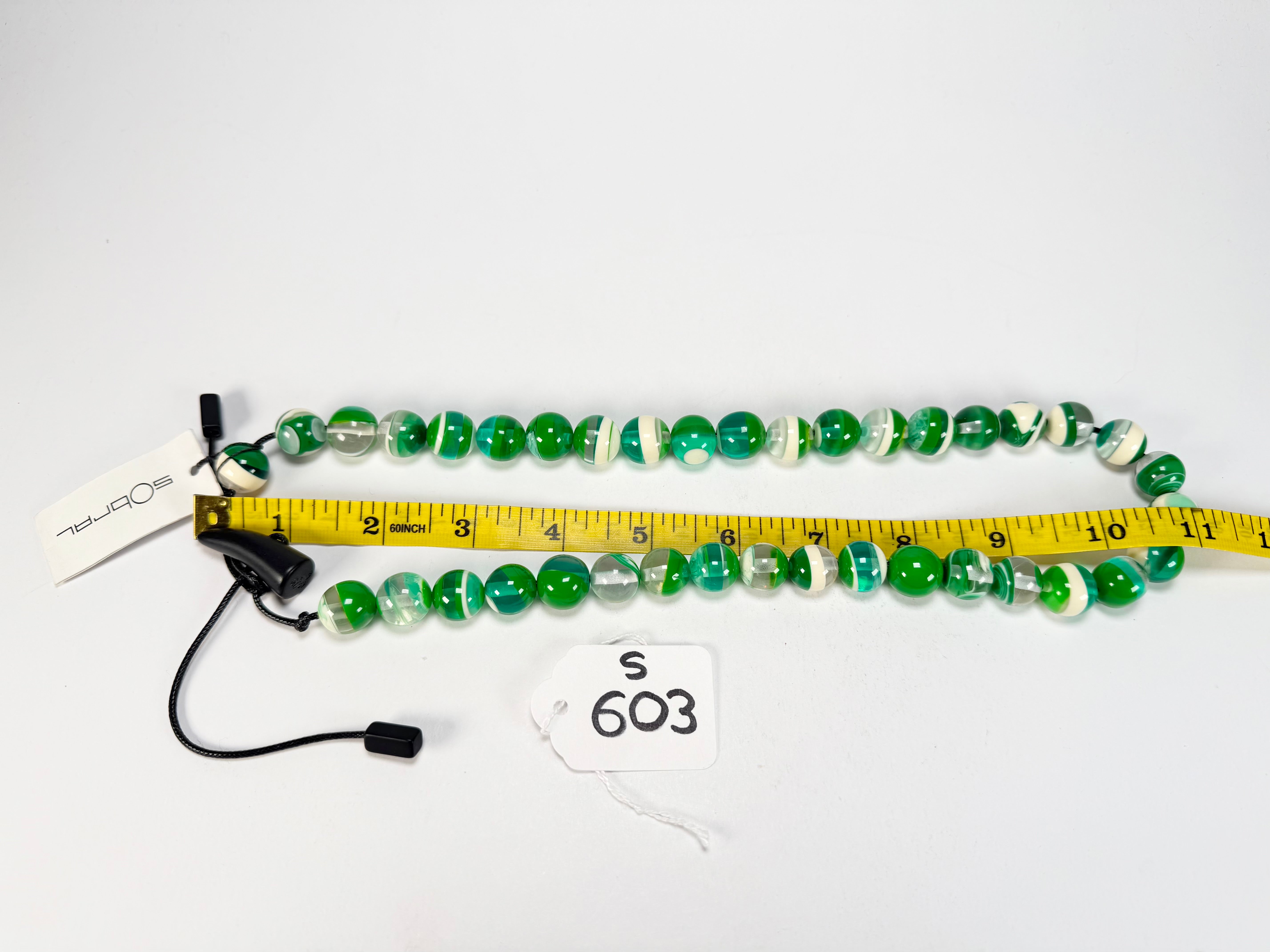 Sobral - Planets "Saturno" Studio Creation Short Green Resin Necklace ( 000000 )