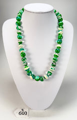 Sobral - Planets "Saturno" Studio Creation Short Green Resin Necklace ( 000000 )