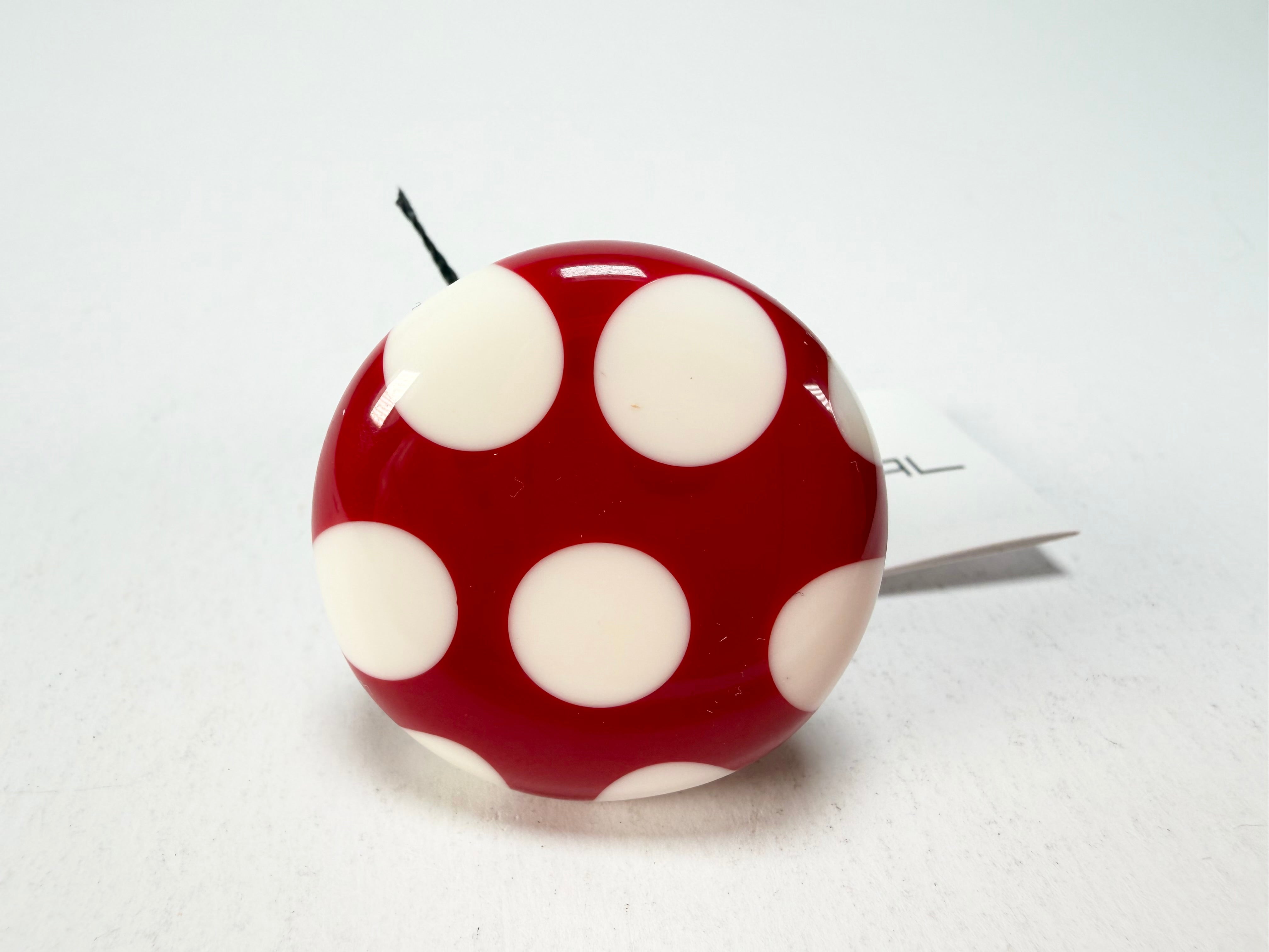 Sobral - Dots "Dots" Red & White Resin Ring ( 005354 ) - Size UK U / US 10