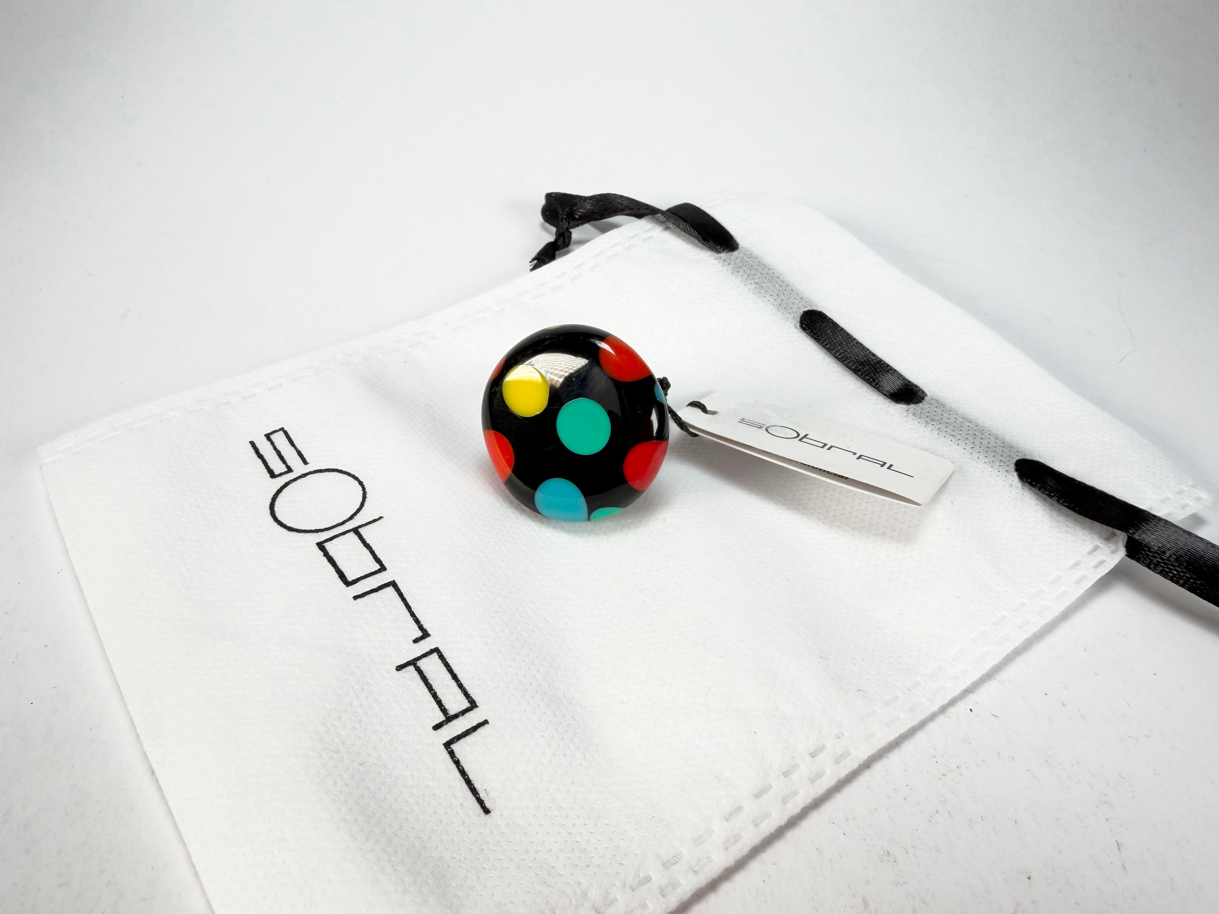 Sobral - Dots "Dots" Multi Colour Resin Ring ( 005354 ) - Size UK N / US 7