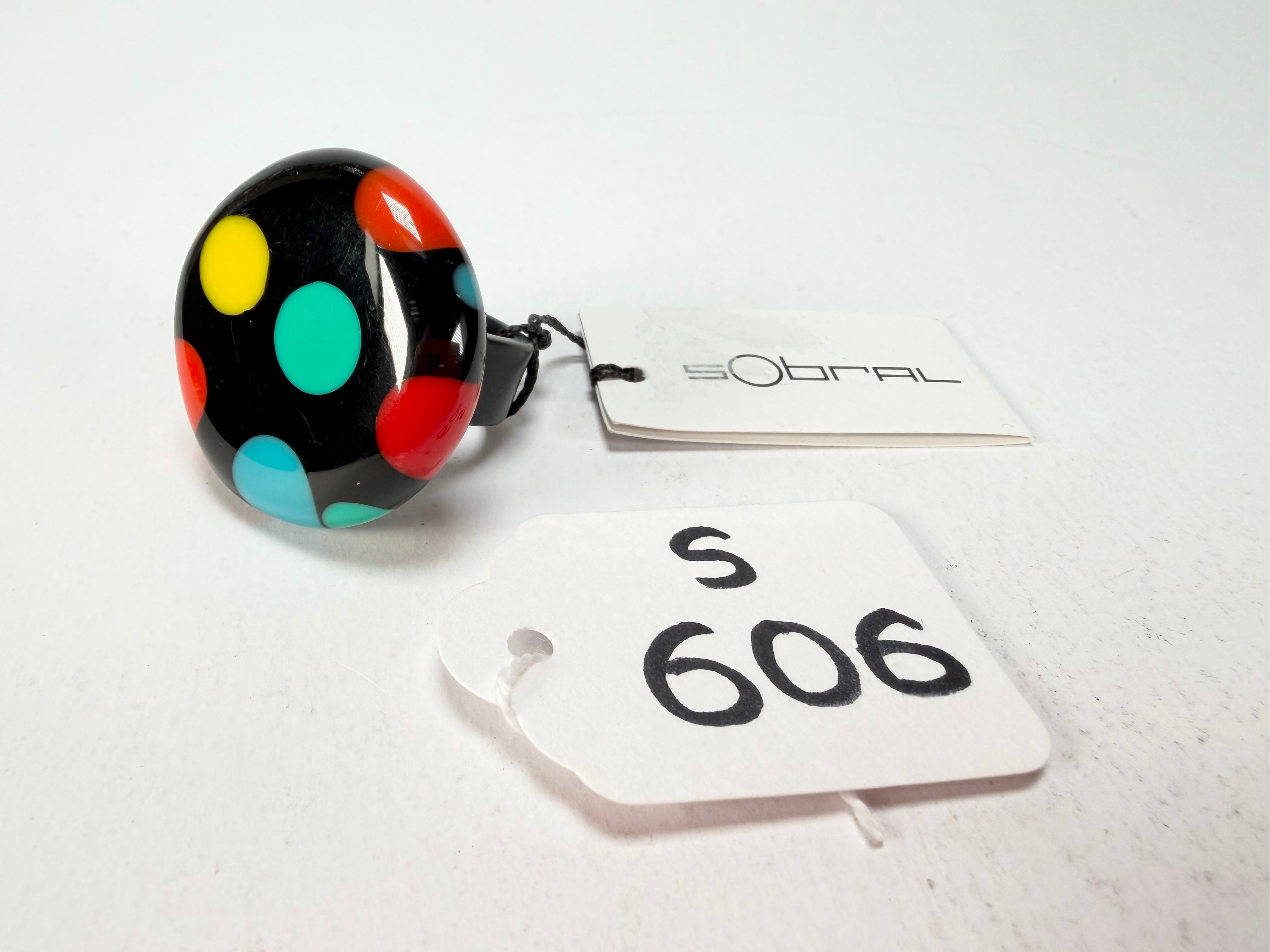 Sobral - Dots "Dots" Multi Colour Resin Ring ( 005354 ) - Size UK N / US 7