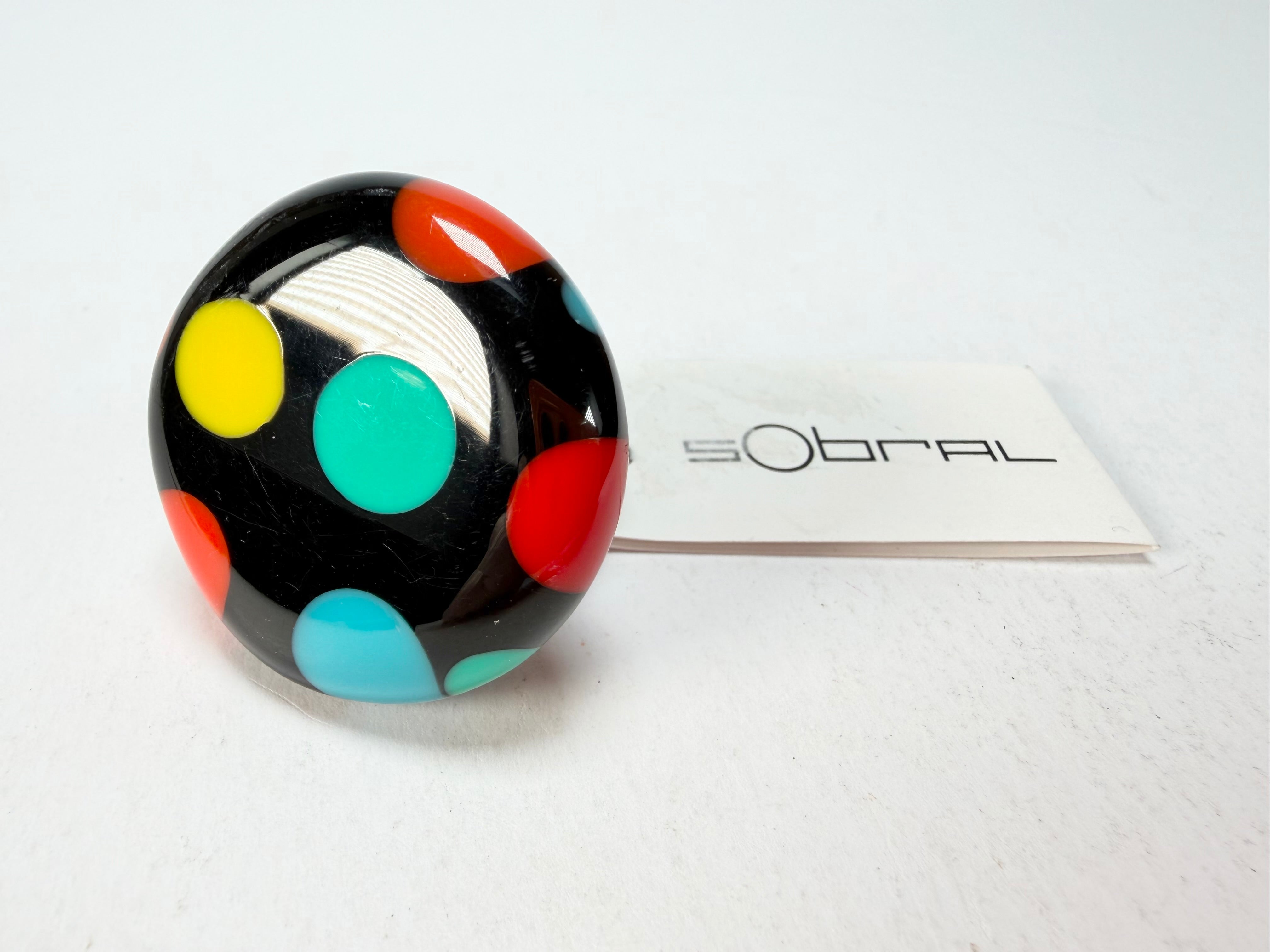 Sobral - Dots "Dots" Multi Colour Resin Ring ( 005354 ) - Size UK N / US 7