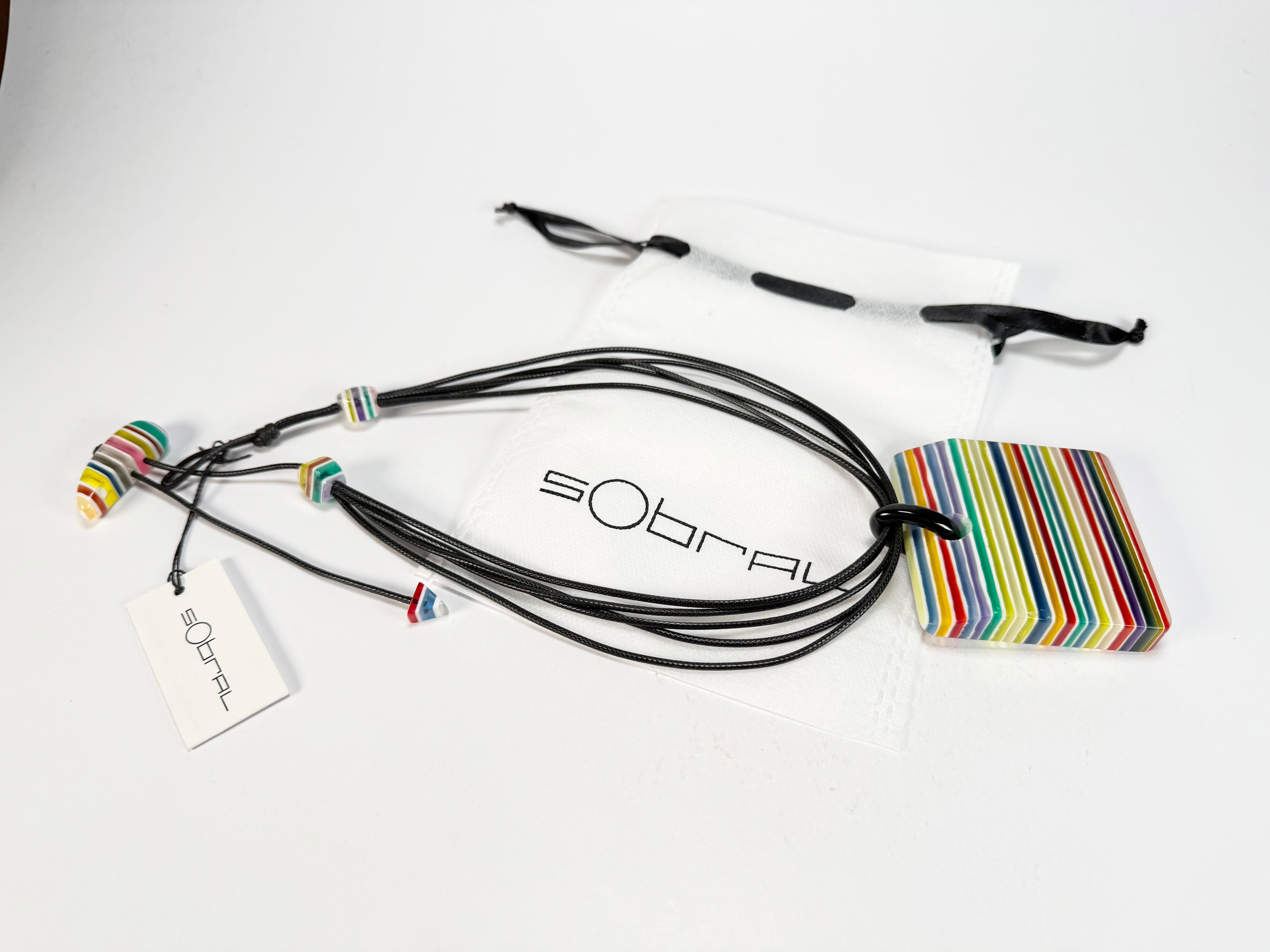 Sobral - Candy Pop "Fyrkant" Studio Creation Resin Necklace ( 000000 )