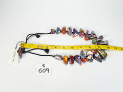 Sobral - Multi-Colour "Jagged" Studio Creation Pollock Resin Necklace ( 000000 )