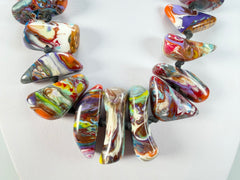 Sobral - Multi-Colour "Jagged" Studio Creation Pollock Resin Necklace ( 000000 )