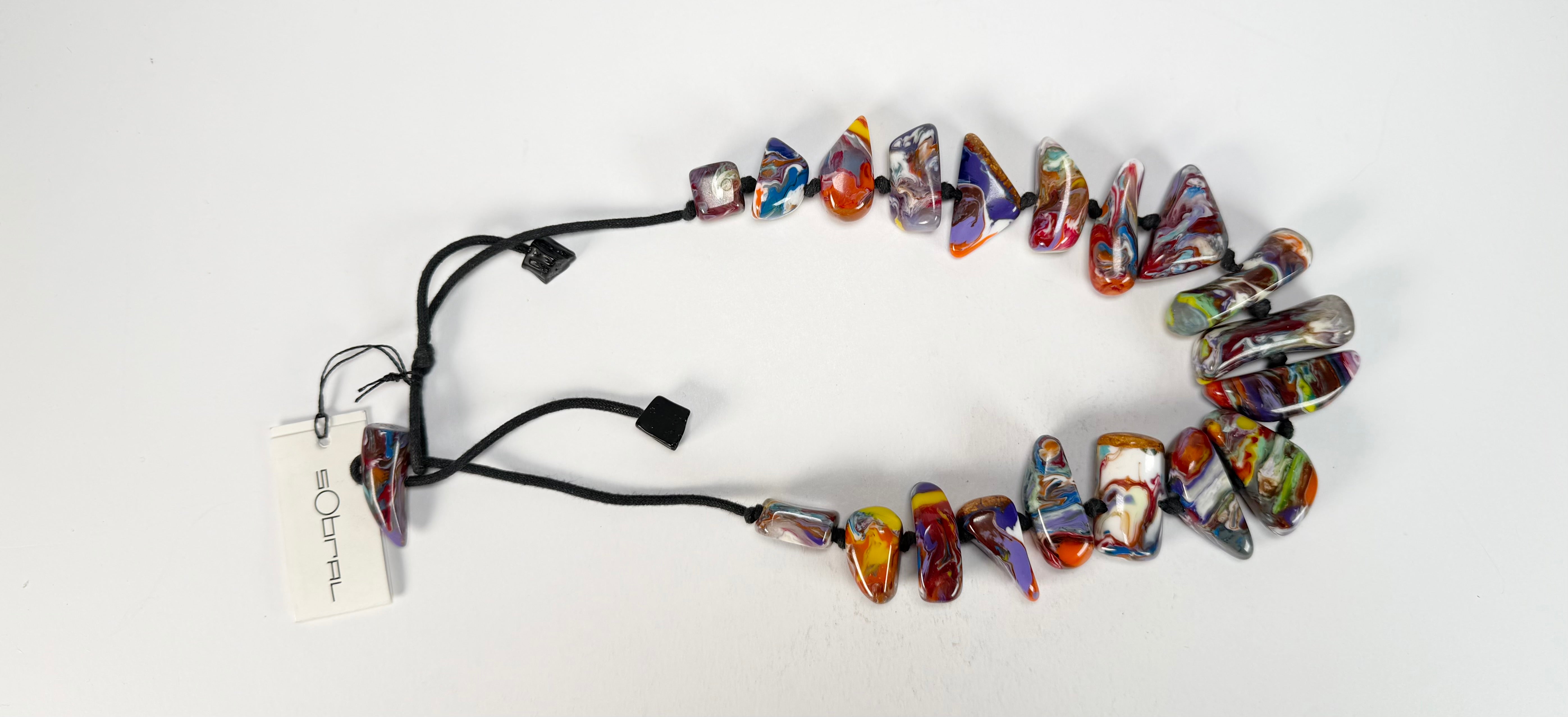 Sobral - Multi-Colour "Jagged" Studio Creation Pollock Resin Necklace ( 000000 )