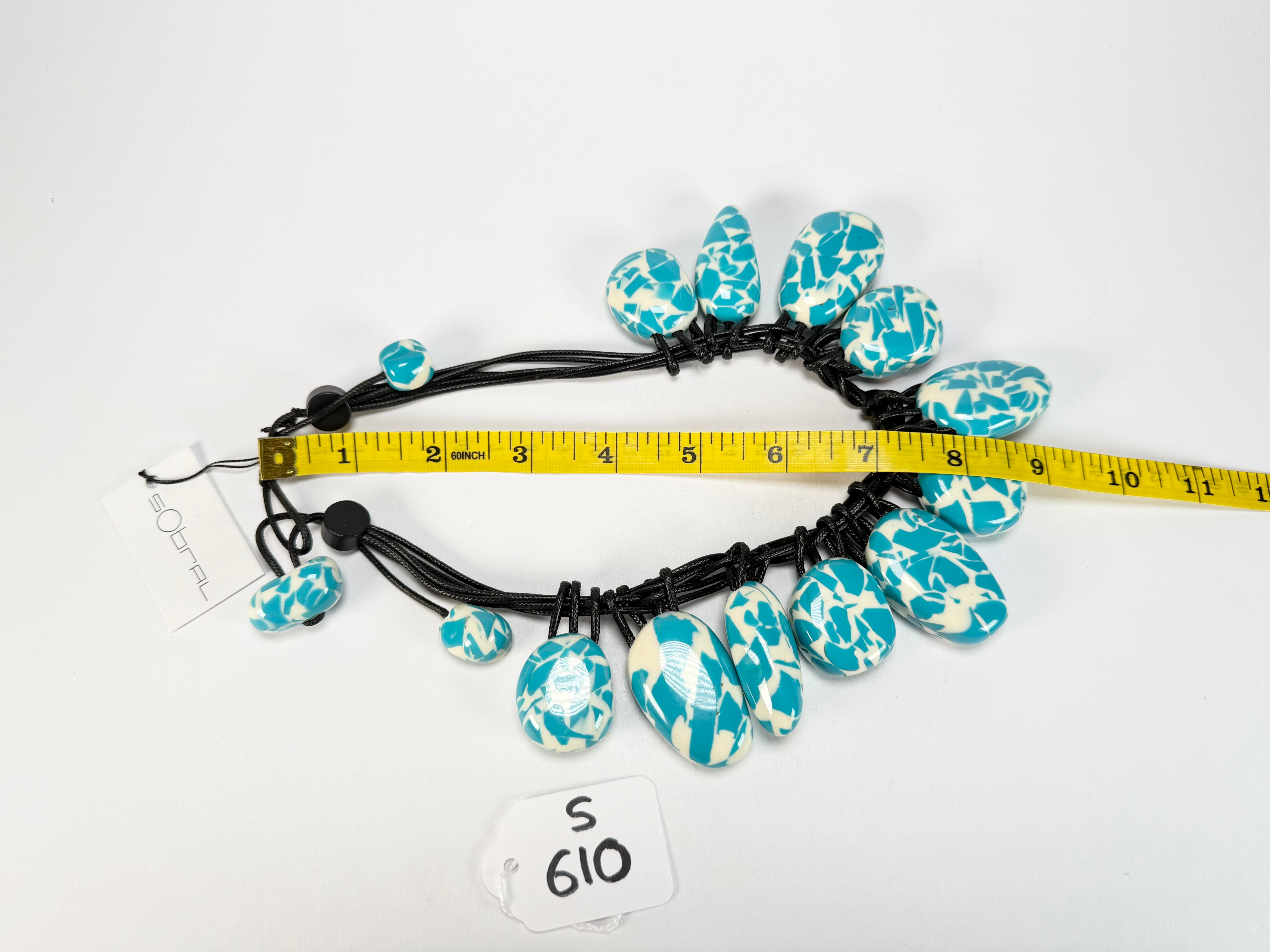 Sobral - Studio Creation "Fragments" Blue & White Resin Necklace ( 000000 )