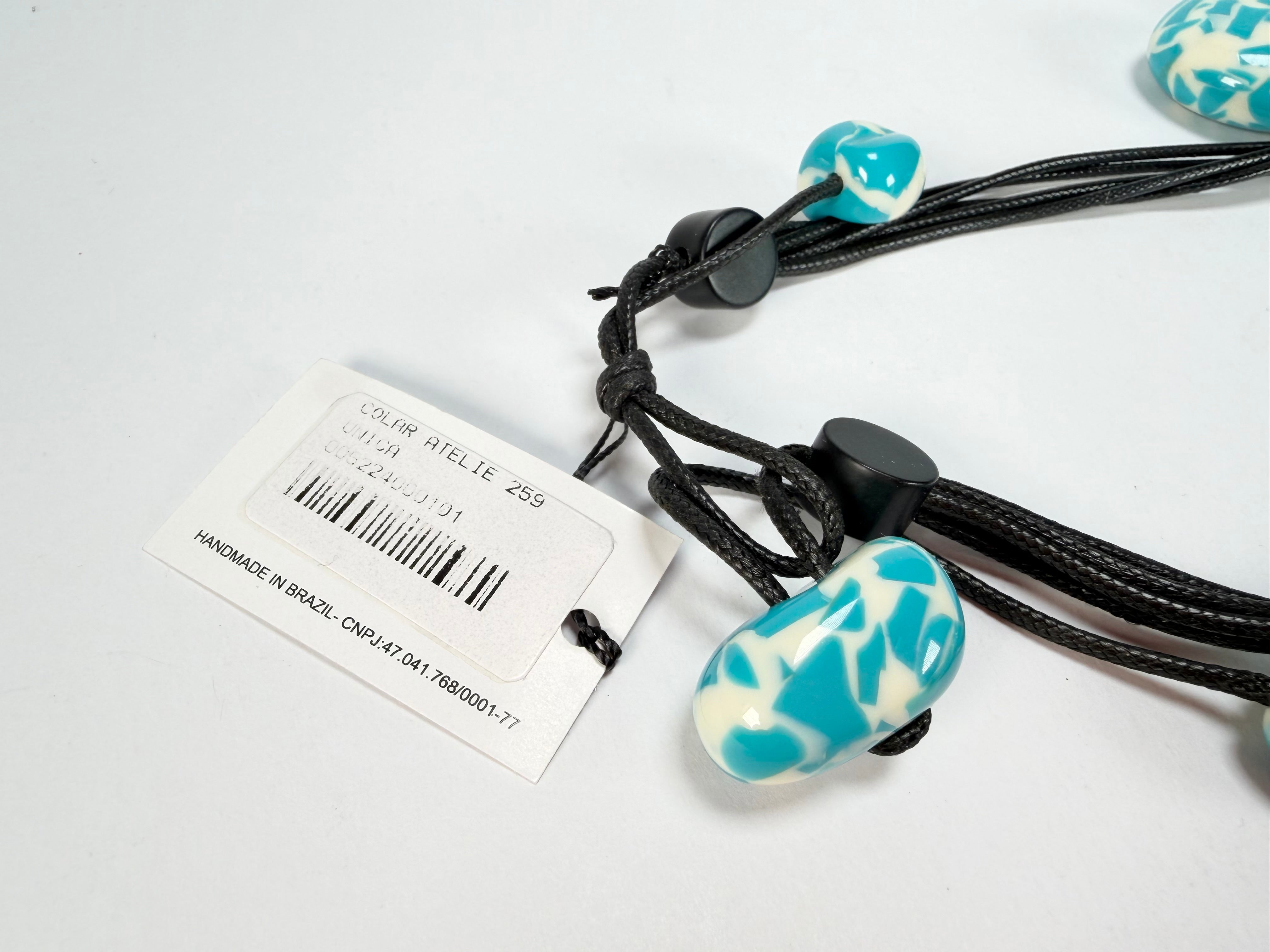 Sobral - Studio Creation "Fragments" Blue & White Resin Necklace ( 000000 )
