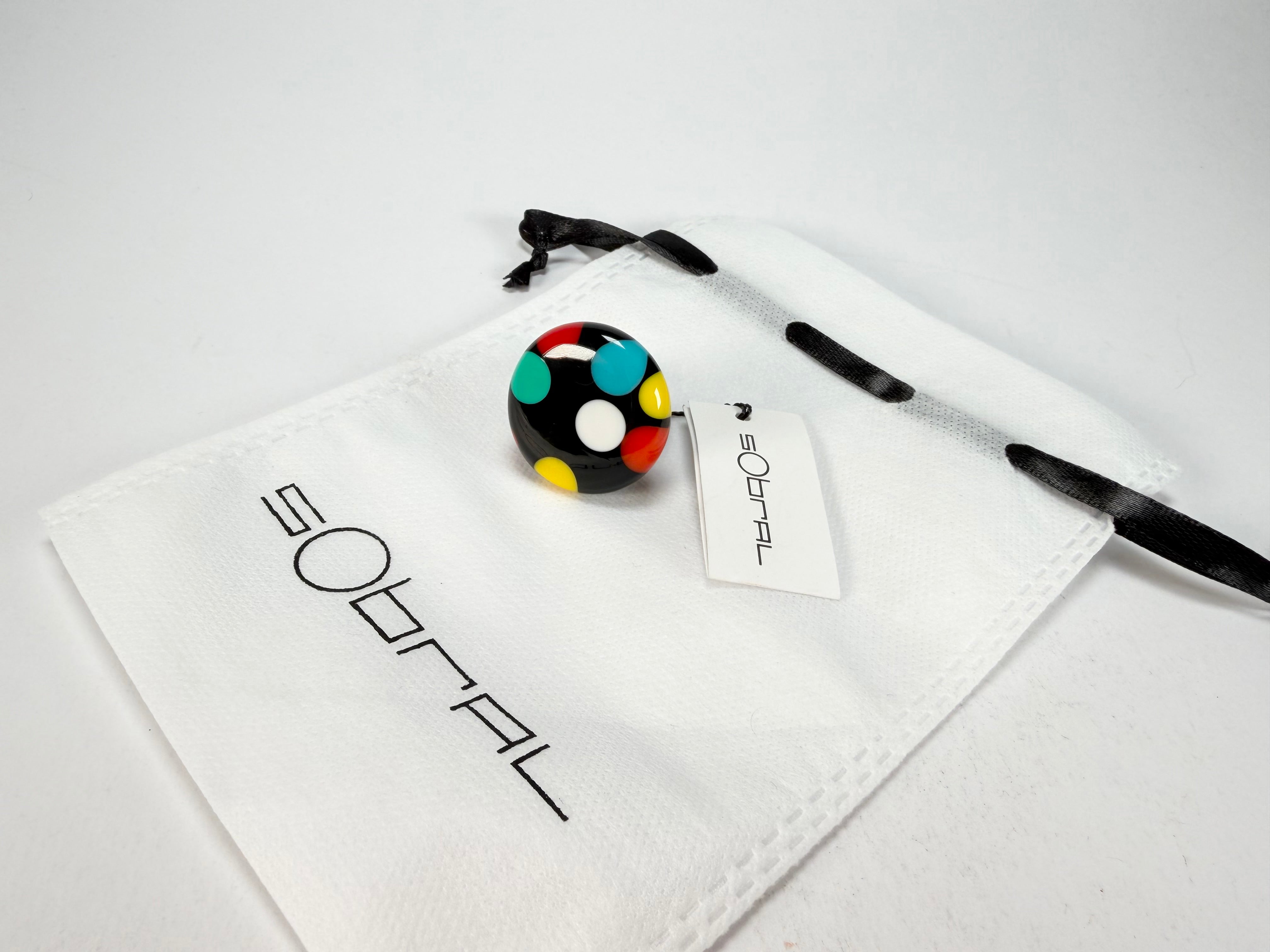Sobral - Dots "Dots" Multi Colour Resin Ring ( 005354 ) - Size UK Q / US 8