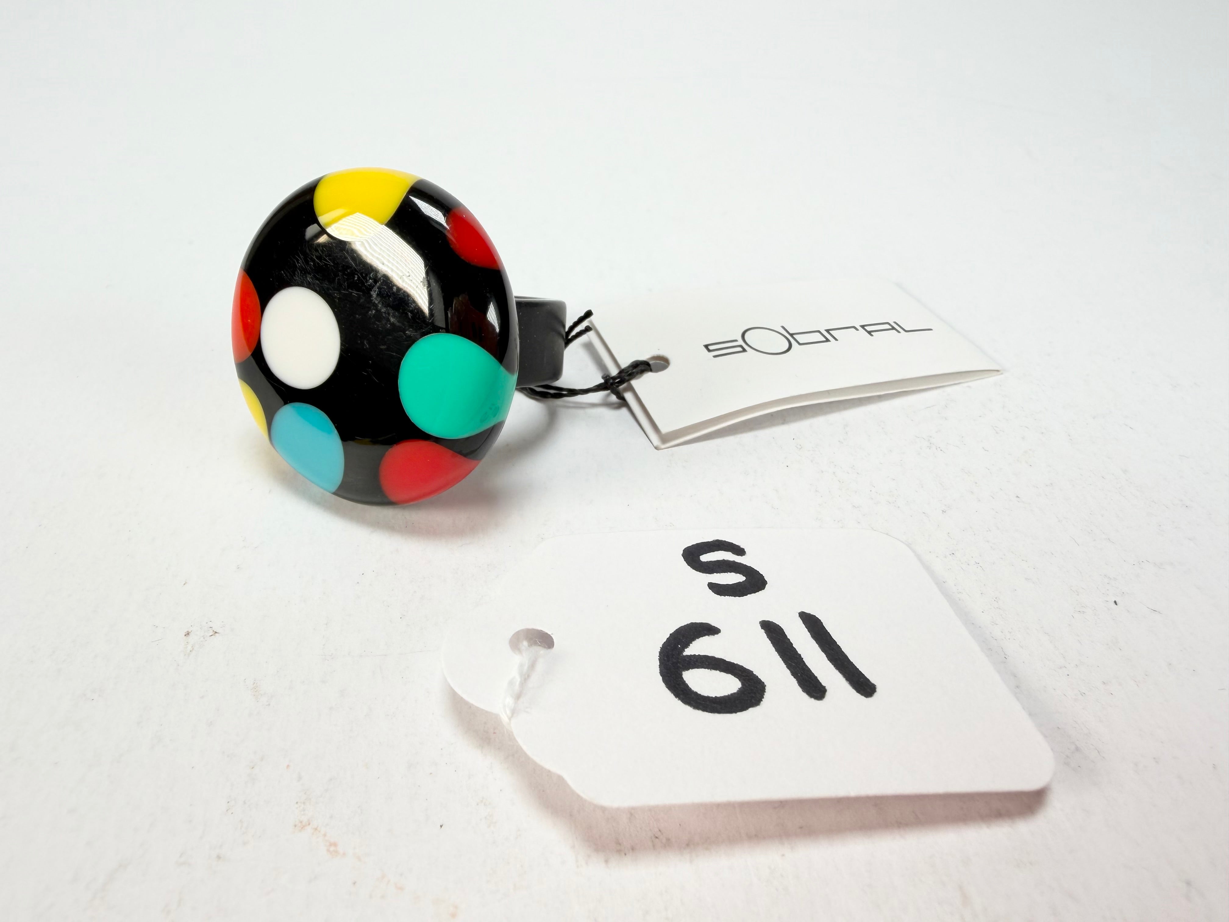 Sobral - Dots "Dots" Multi Colour Resin Ring ( 005354 ) - Size UK Q / US 8