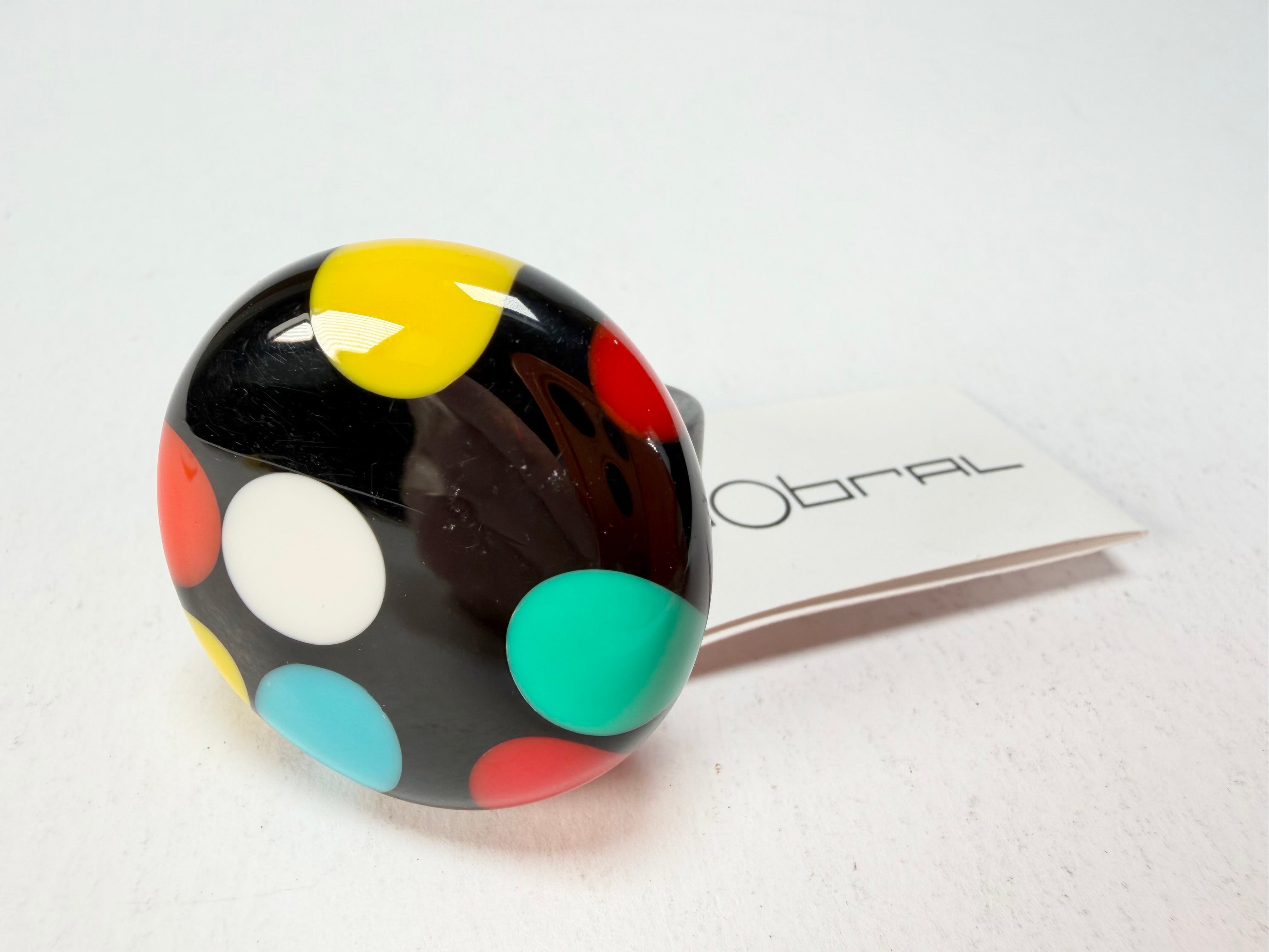 Sobral - Dots "Dots" Multi Colour Resin Ring ( 005354 ) - Size UK Q / US 8