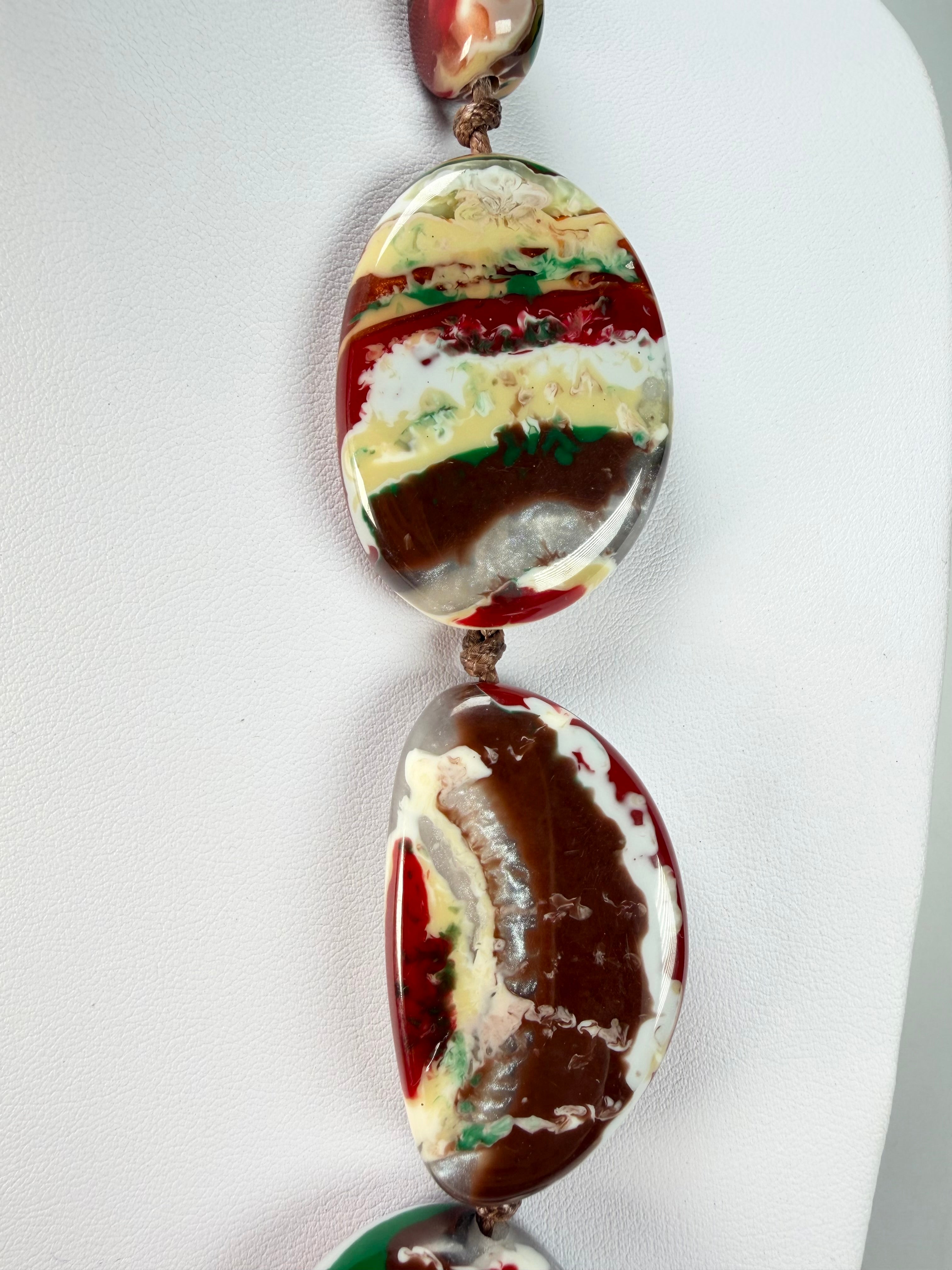 Sobral - Studio Creation "Costal" Riverstone Resin Necklace ( 000000 )