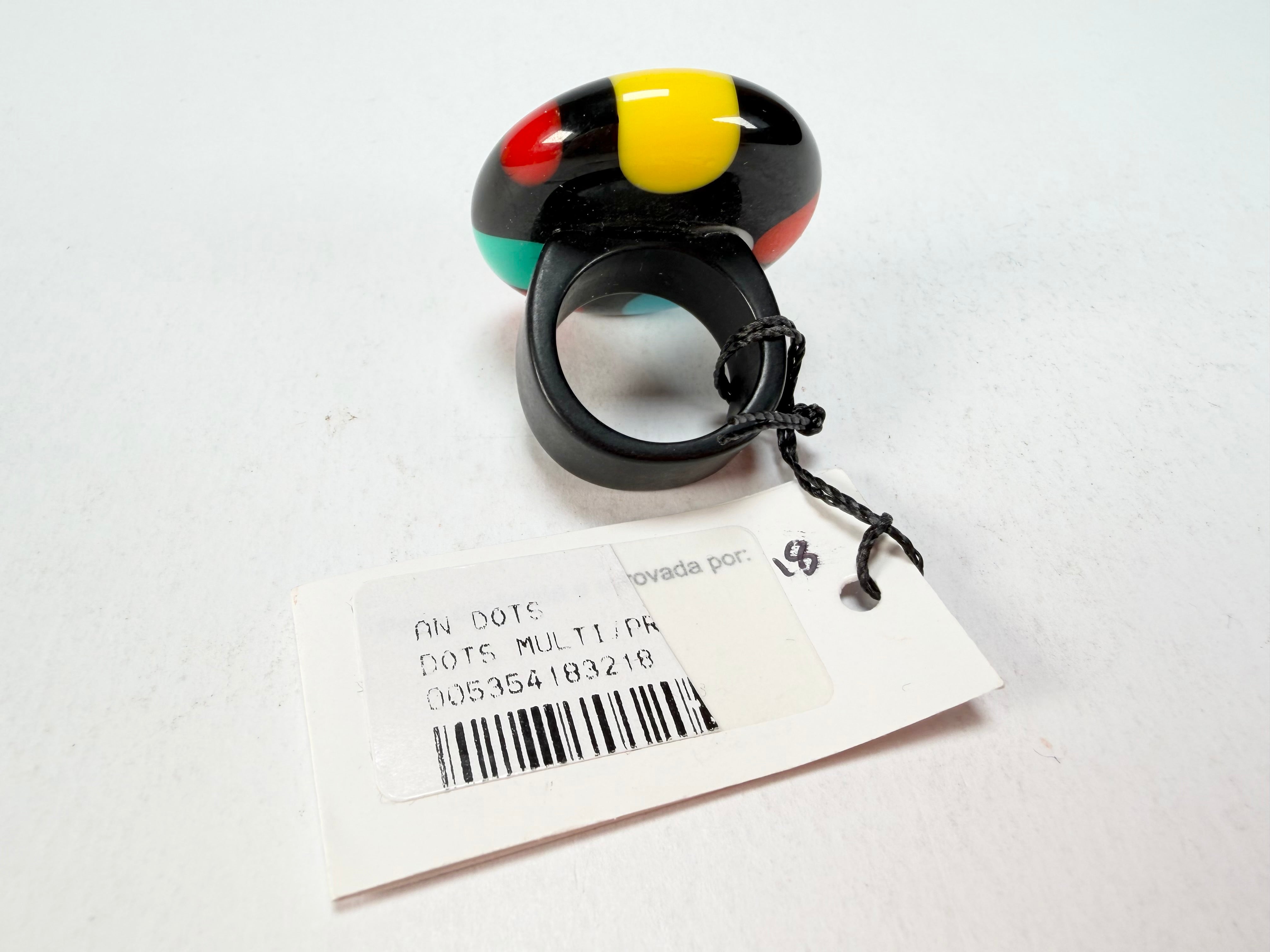 Sobral - Dots "Dots" Multi Colour Resin Ring ( 005354 ) - Size UK Q / US 8