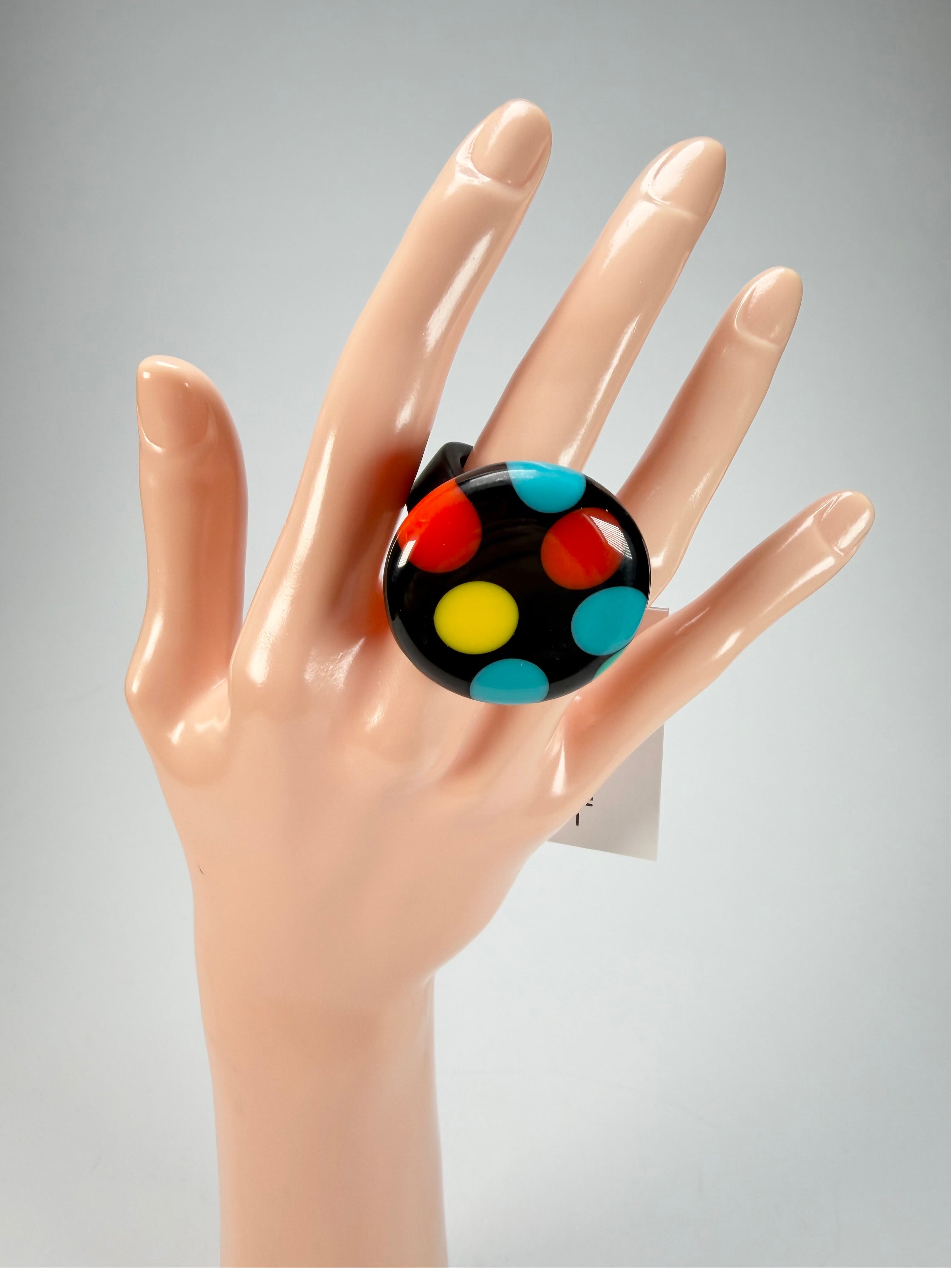 Sobral - Dots "Dots" Multi Colour Resin Ring ( 005354 ) - Size UK S / US 9