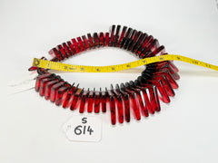 Sobral - Studio Creation "Aranha" Black & Dark Red Resin Necklace ( 000000 )