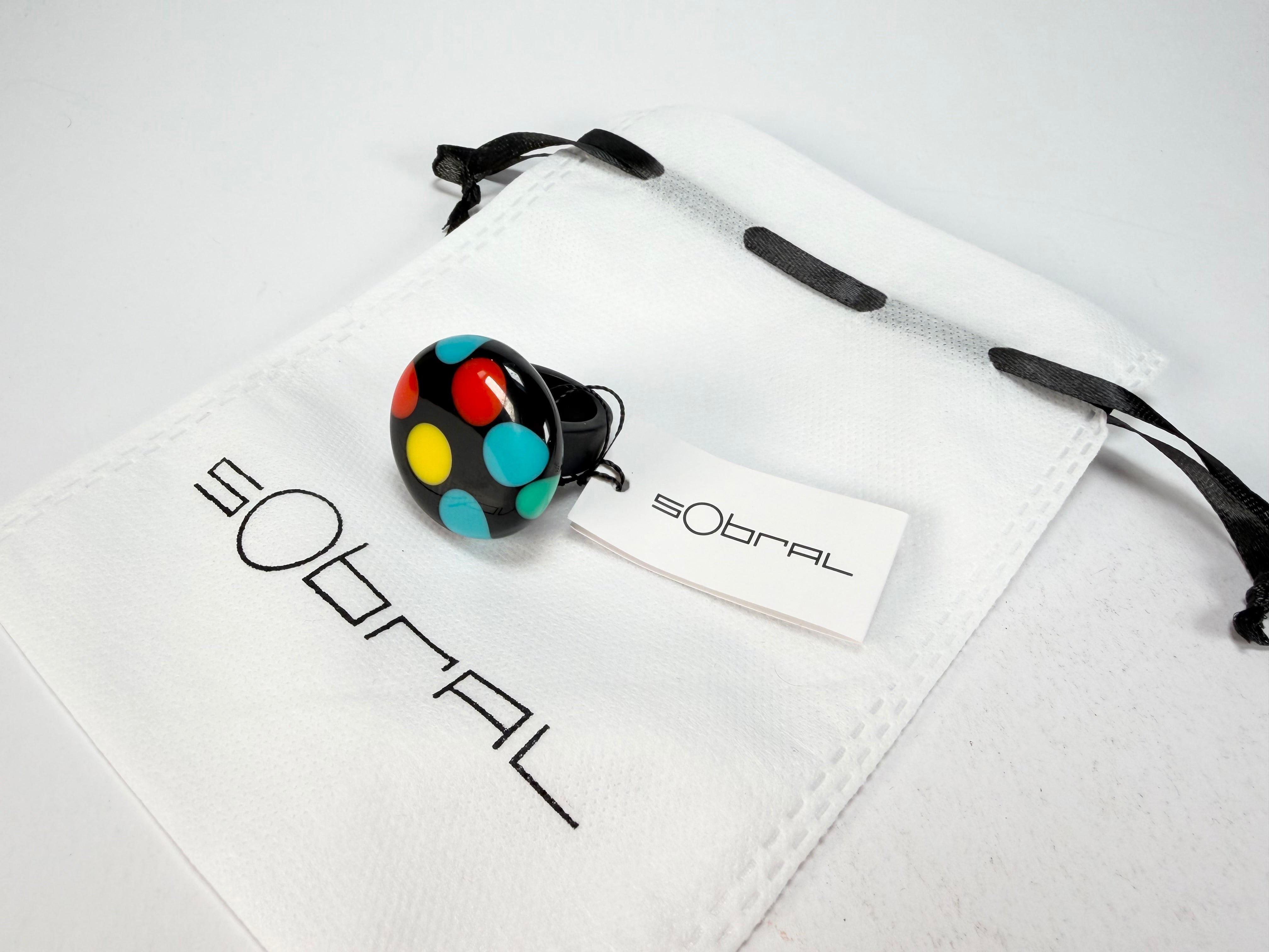 Sobral - Dots "Dots" Multi Colour Resin Ring ( 005354 ) - Size UK S / US 9