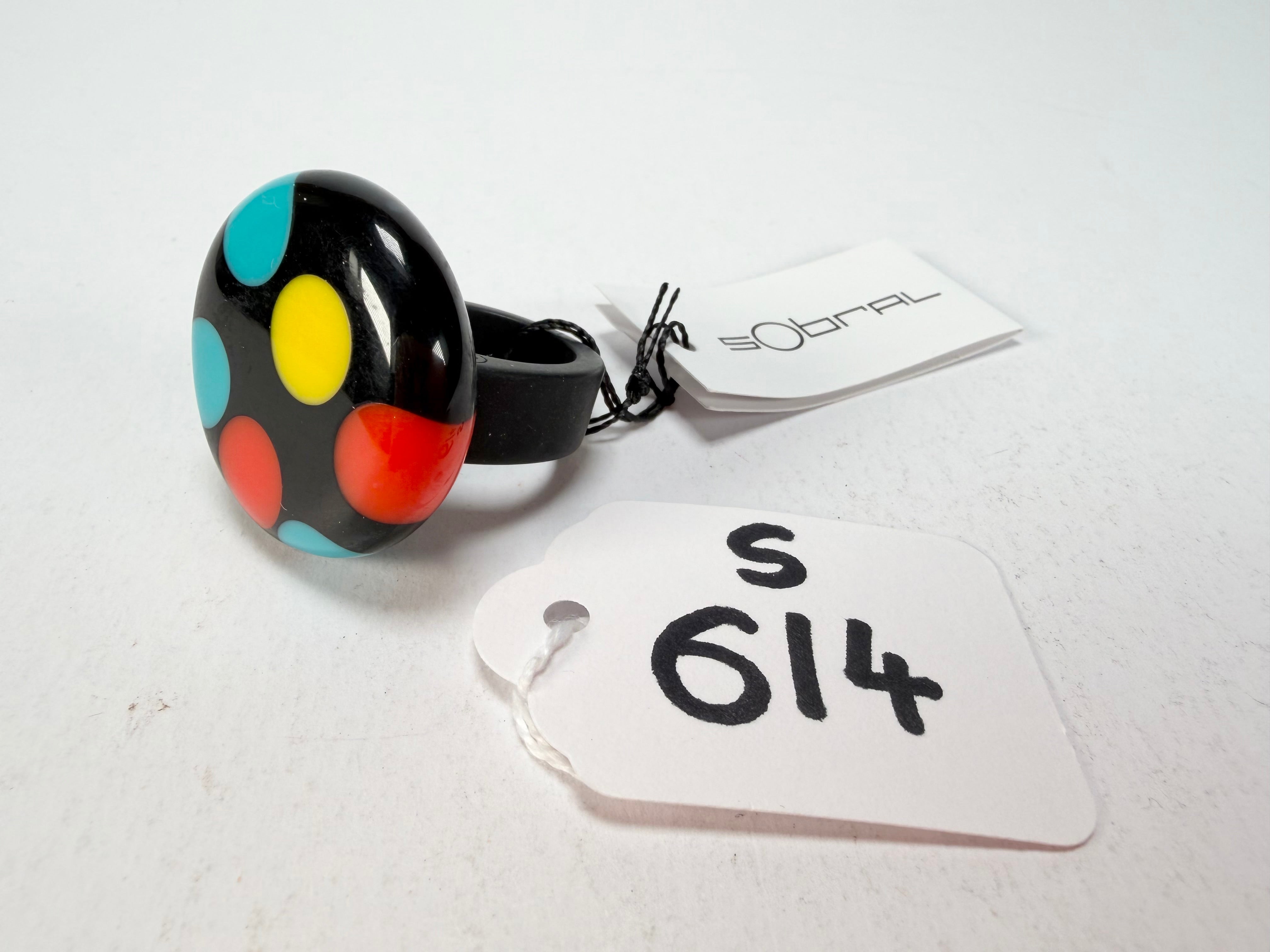 Sobral - Dots "Dots" Multi Colour Resin Ring ( 005354 ) - Size UK S / US 9