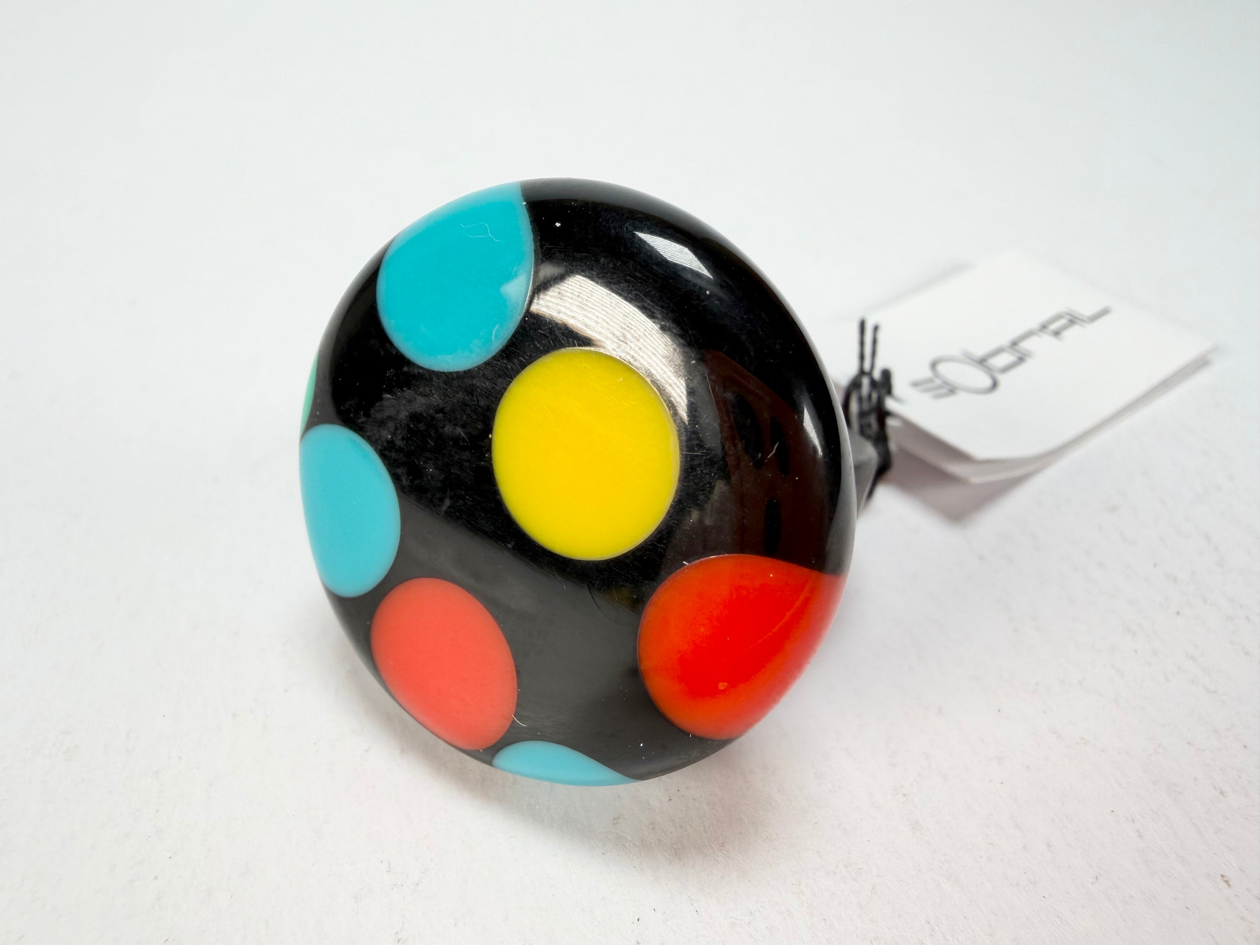 Sobral - Dots "Dots" Multi Colour Resin Ring ( 005354 ) - Size UK S / US 9