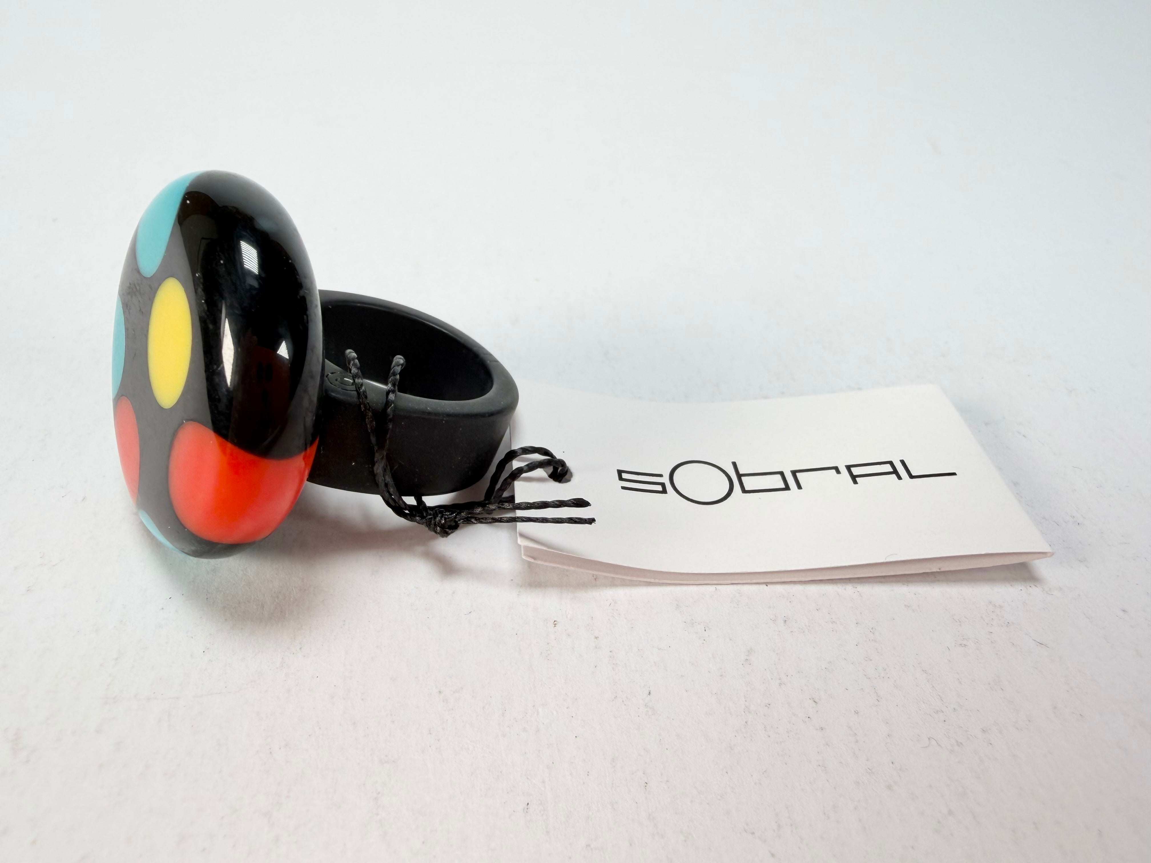 Sobral - Dots "Dots" Multi Colour Resin Ring ( 005354 ) - Size UK S / US 9