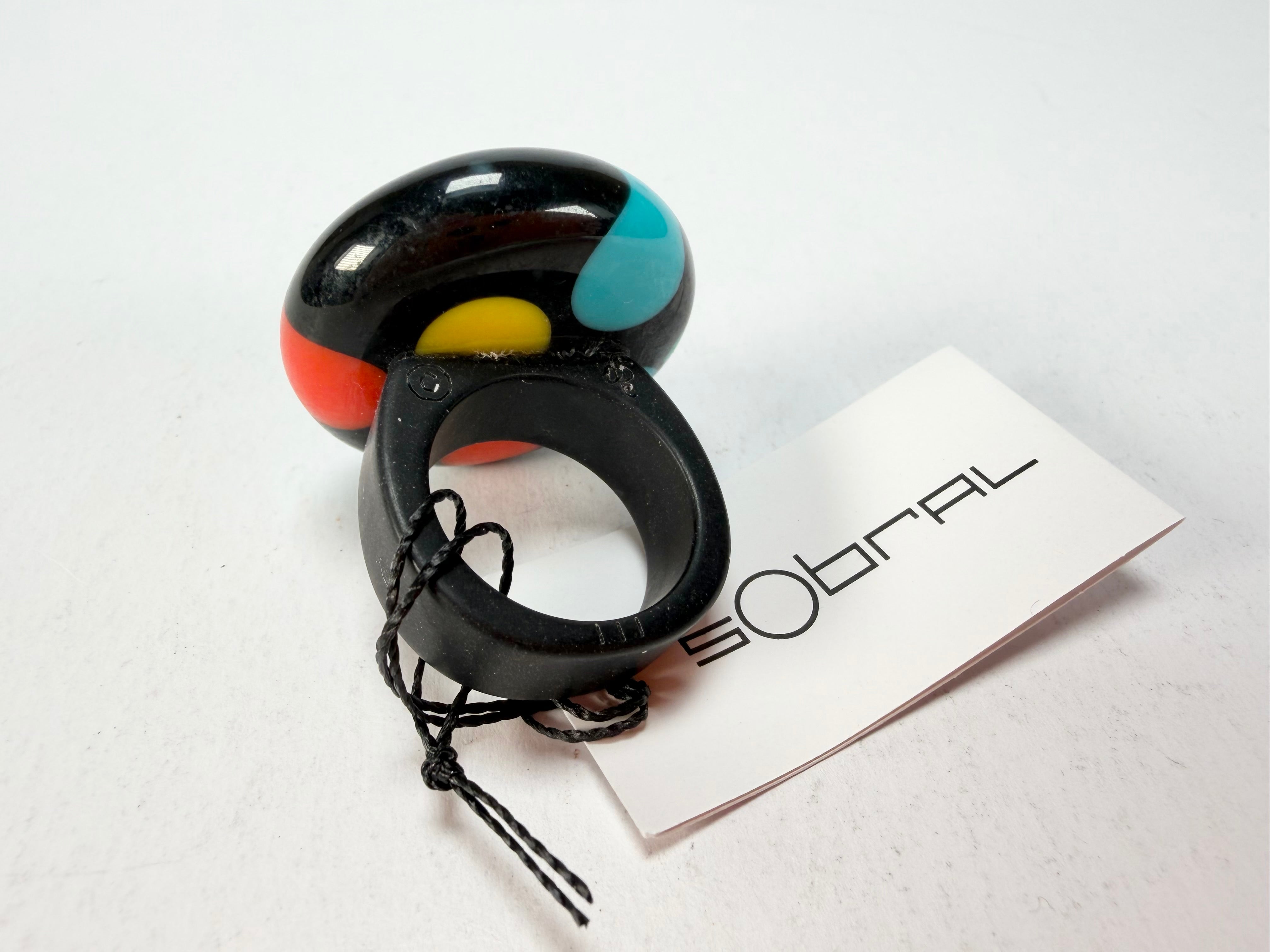 Sobral - Dots "Dots" Multi Colour Resin Ring ( 005354 ) - Size UK S / US 9
