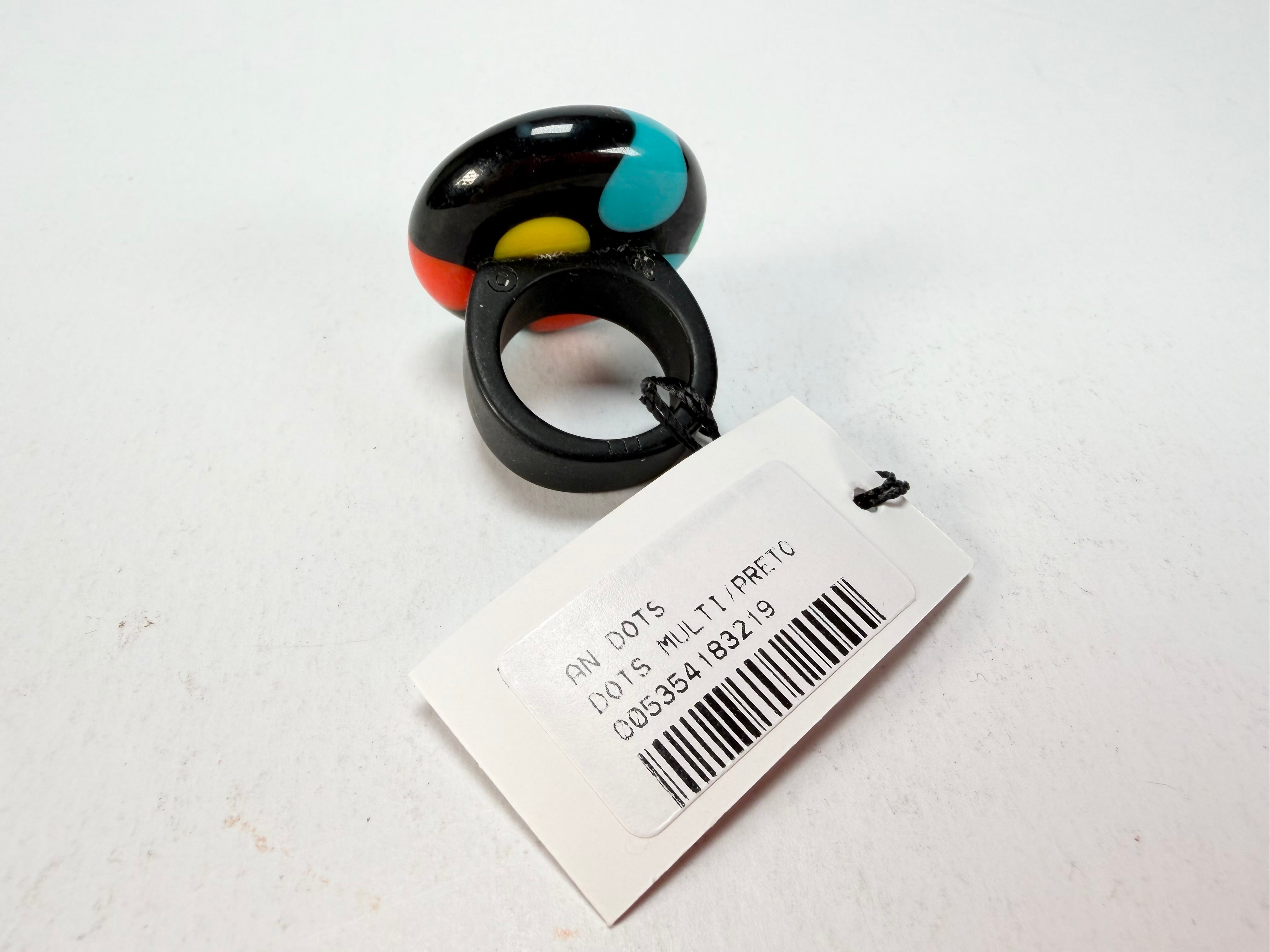 Sobral - Dots "Dots" Multi Colour Resin Ring ( 005354 ) - Size UK S / US 9