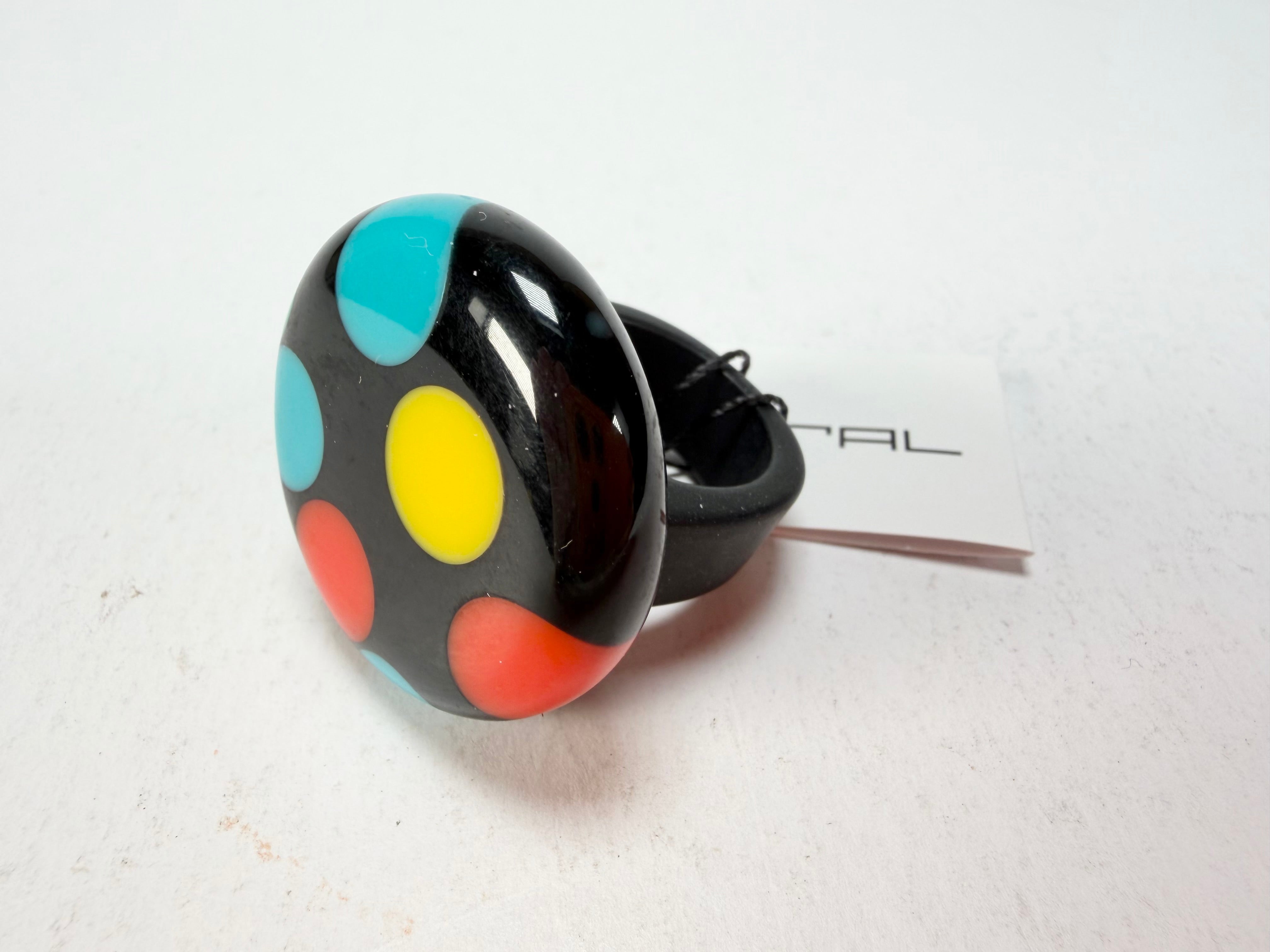Sobral - Dots "Dots" Multi Colour Resin Ring ( 005354 ) - Size UK S / US 9