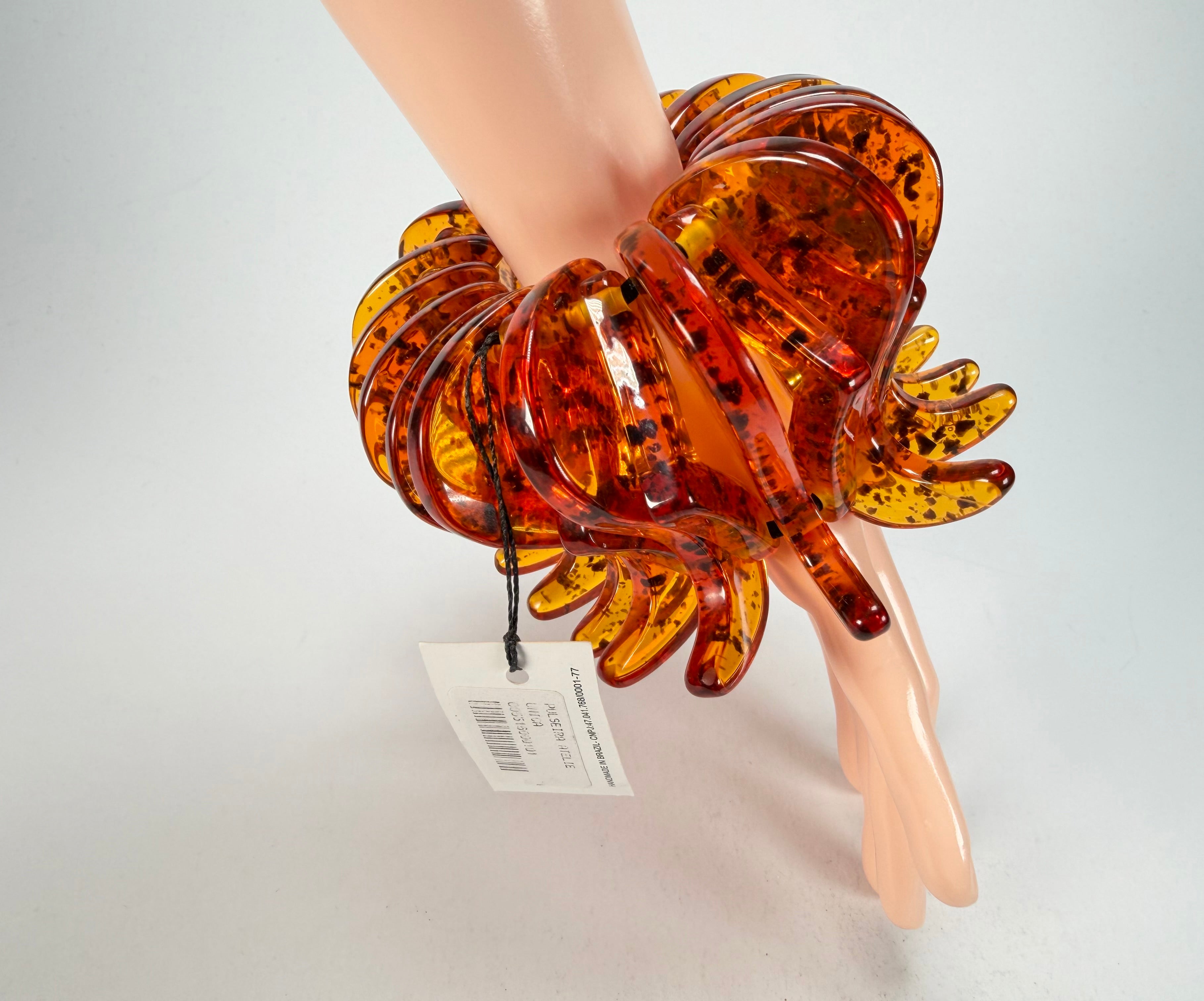 Sobral - Amber "Cogumelo" Studio Creation Elasticated Resin Bracelet ( 000000 )