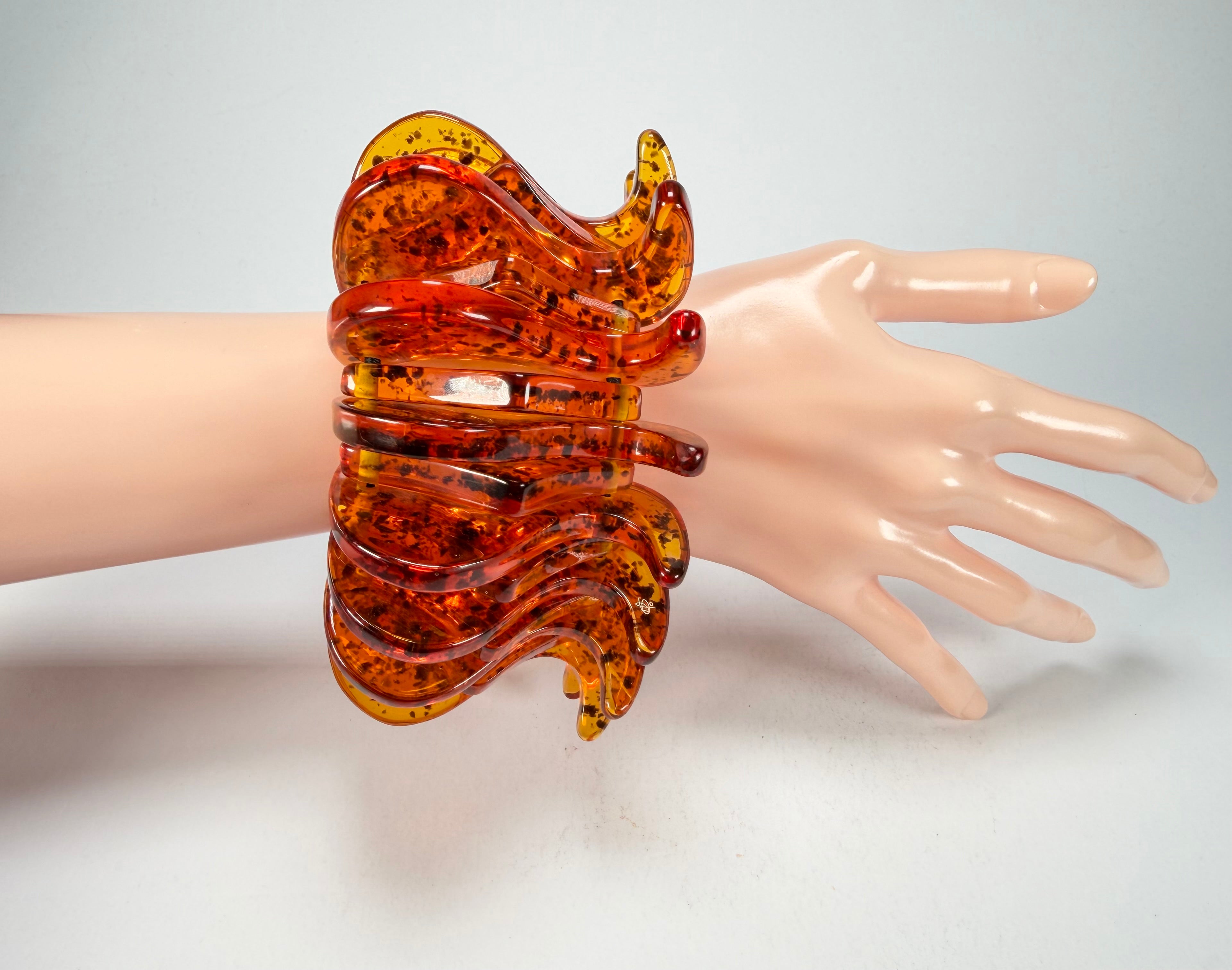 Sobral - Amber "Cogumelo" Studio Creation Elasticated Resin Bracelet ( 000000 )