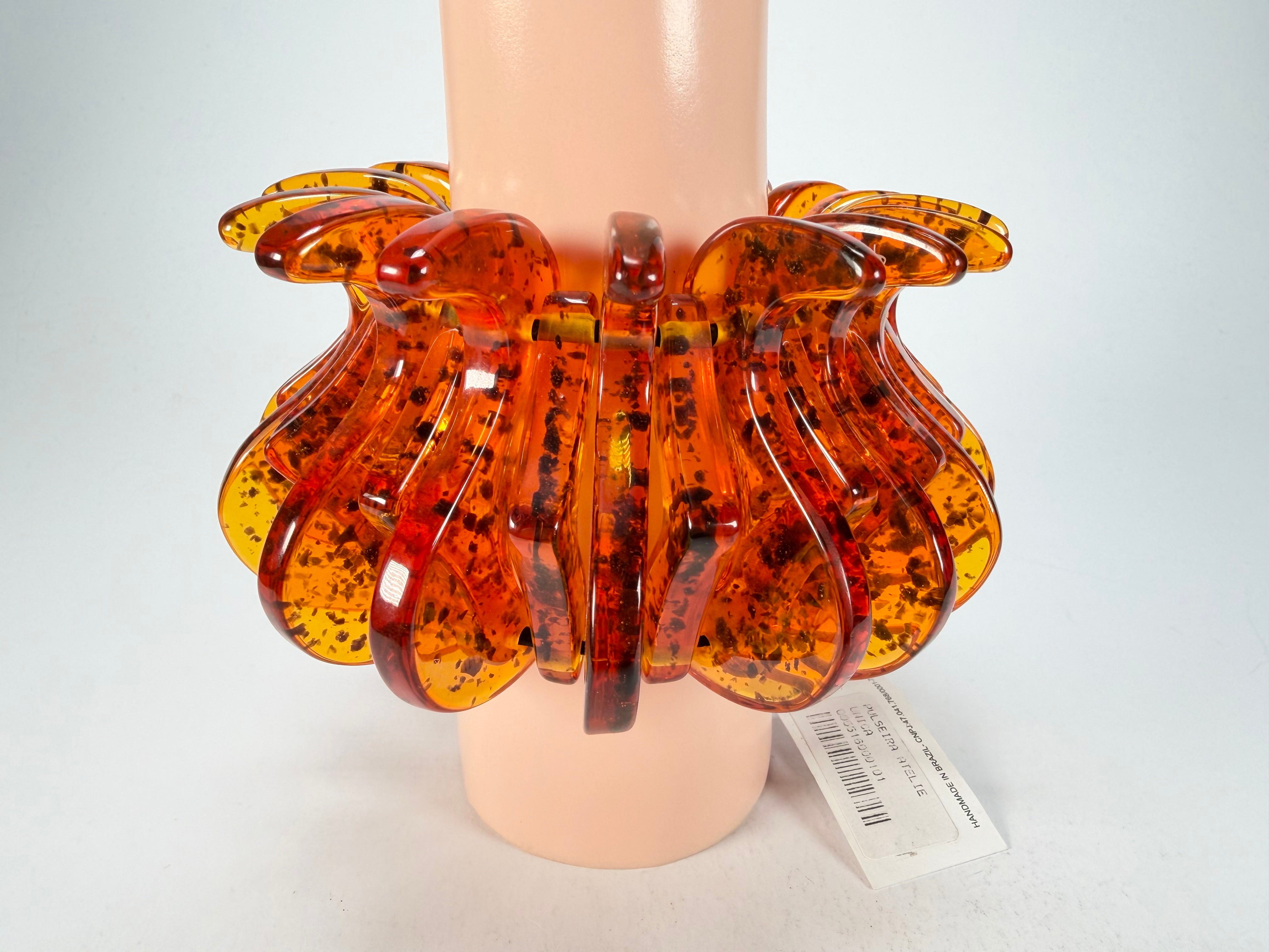 Sobral - Amber "Cogumelo" Studio Creation Elasticated Resin Bracelet ( 000000 )