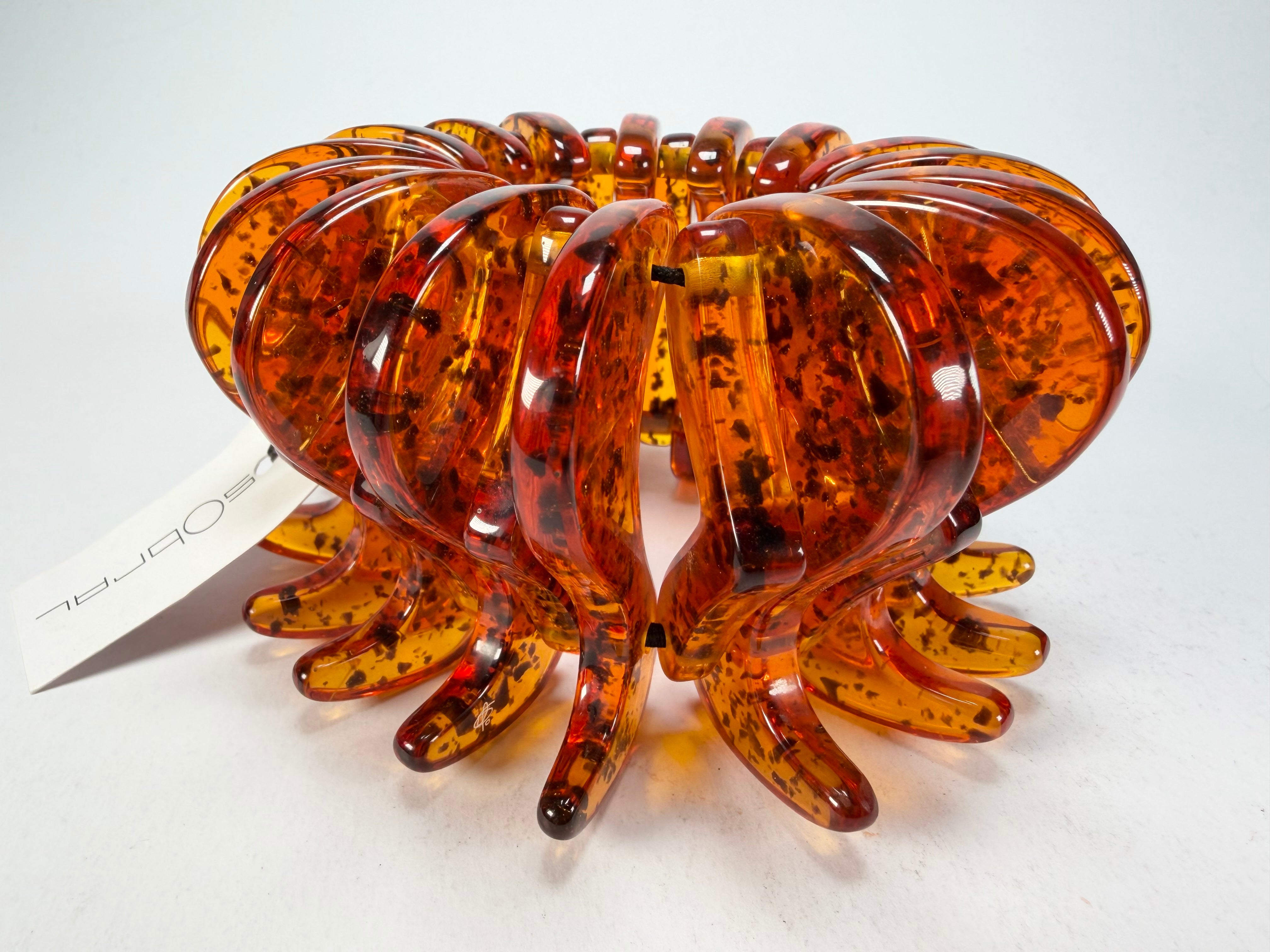 Sobral - Amber "Cogumelo" Studio Creation Elasticated Resin Bracelet ( 000000 )