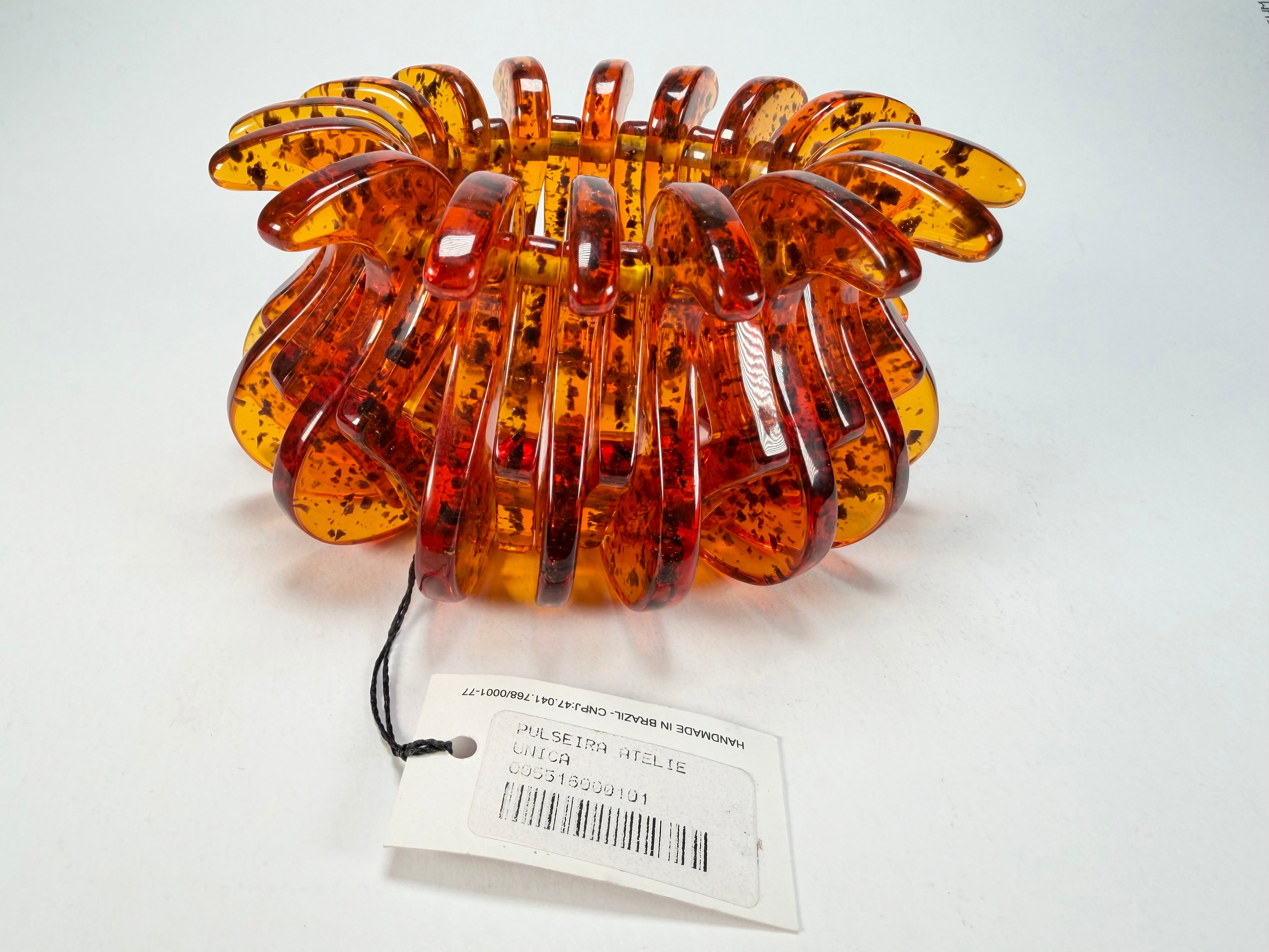 Sobral - Amber "Cogumelo" Studio Creation Elasticated Resin Bracelet ( 000000 )